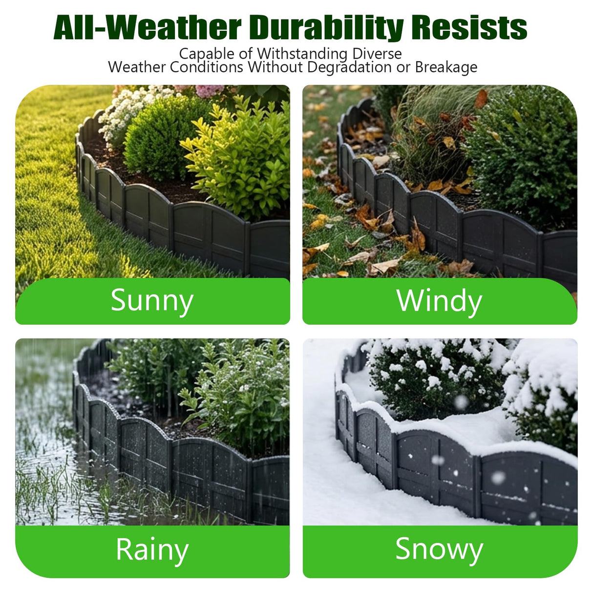 Vashly 20Ft Garden Edging 5.9 in Tall Landscape Edging 20 Pcs Garden Border