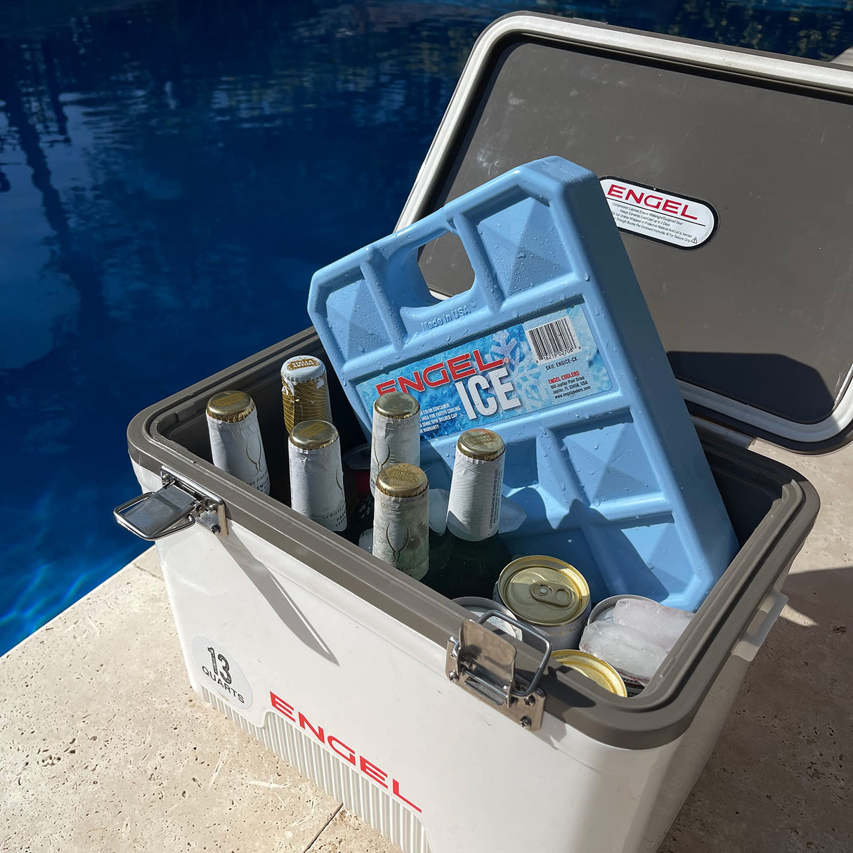ENGEL 32°F Cooler Packs - Made in The USA - Ice Packs for Boating, Fishing, Camping & Food Storage. The Perfect Non-Toxic Safe Replacement for Regular Ice or Dry Ice.