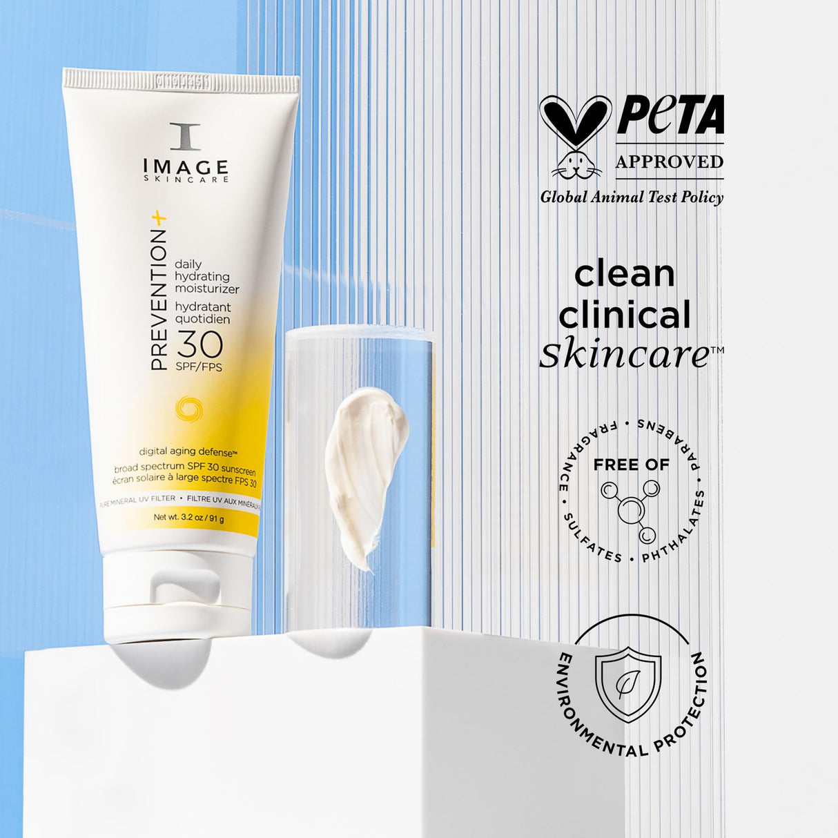 IMAGE Skincare, PREVENTION+ Daily Hydrating Moisturizer SPF 30, Zinc Oxide Face Sunscreen Lotion with Sheer Finish, Amazon Exclusive, 3.2 oz