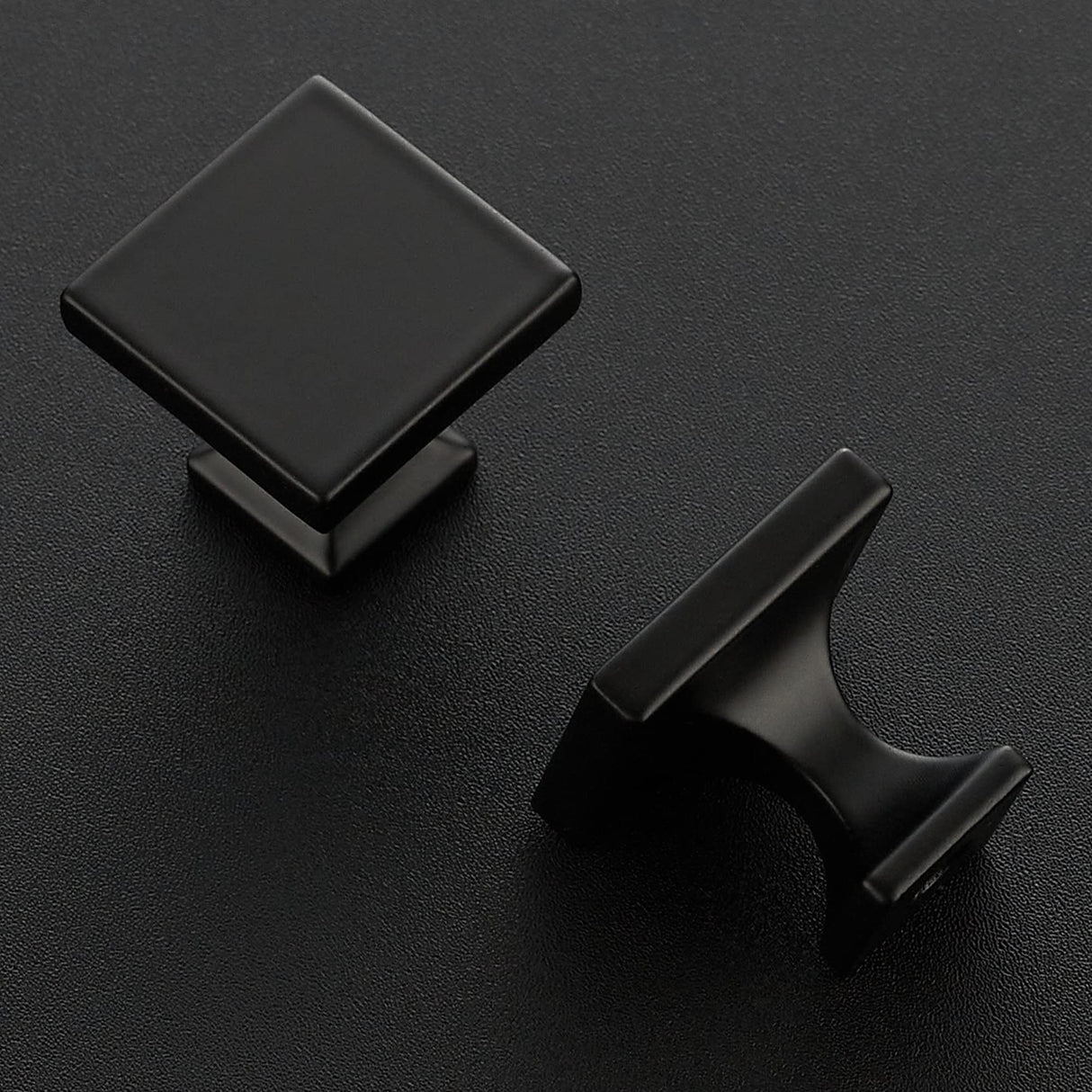 Ravinte Cabinet Knobs Matte Black Square Knobs for Cabinets and Drawers Cabinet Hardware Kitchen Cabinet Knobs 10 Pack