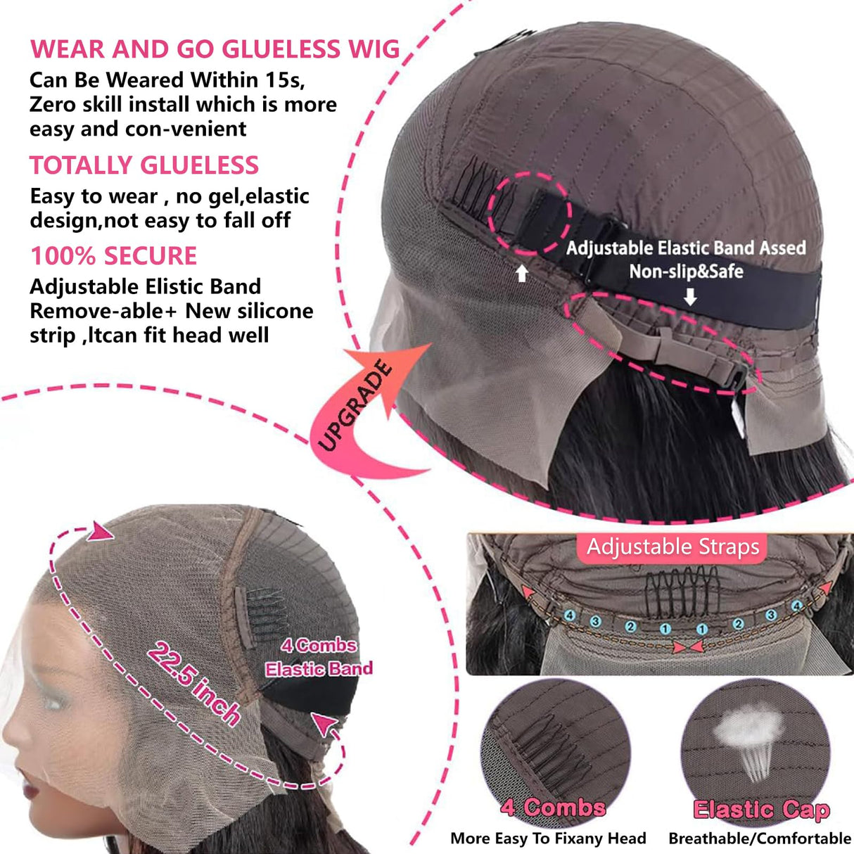 30 Inch 13x6 HD Lace Frontal Wigs Human Hair Pre Plucked Body Wave Lace Front Wigs Human Hair 180% Density Glueless Wigs Human Hair Wigs for Women