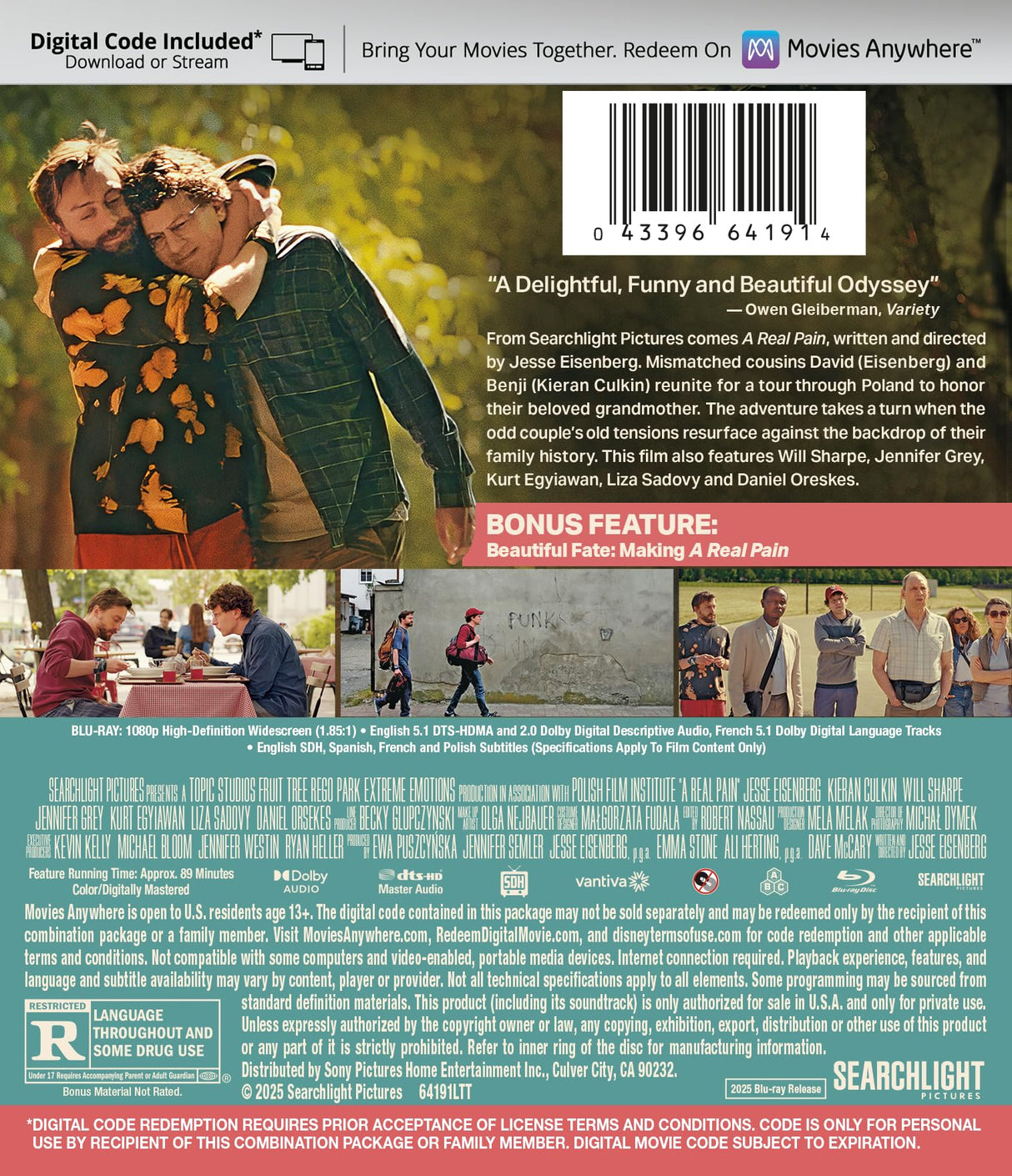 A Real Pain - Blu-ray + Digital