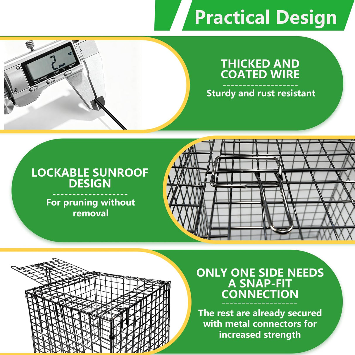 Metal Plant Cages for Outdoor Plants, Garden Cloches for Plants Rustproof