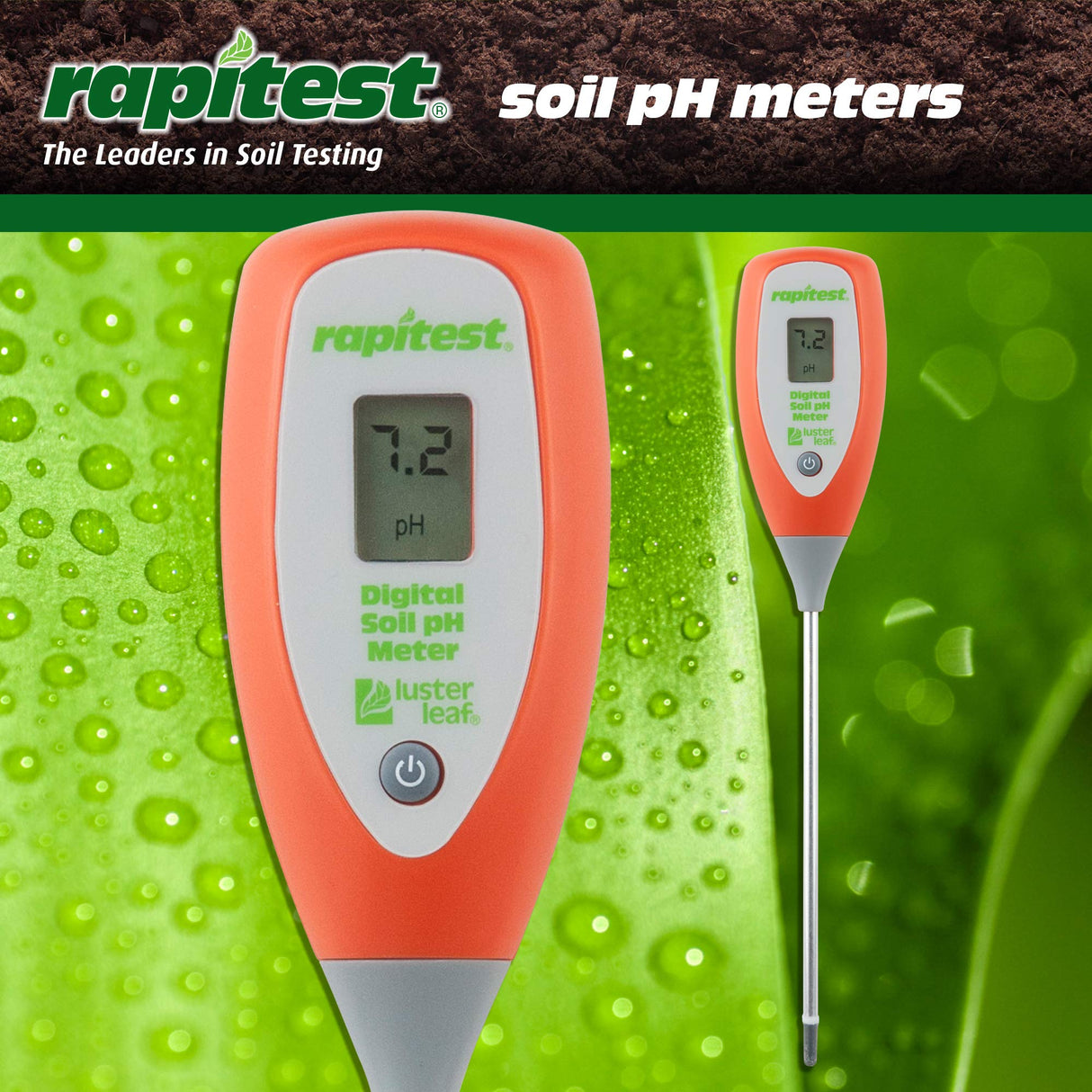 Luster Leaf Rapitest Digital Soil pH Meter. Designed and Engineered in the USA.