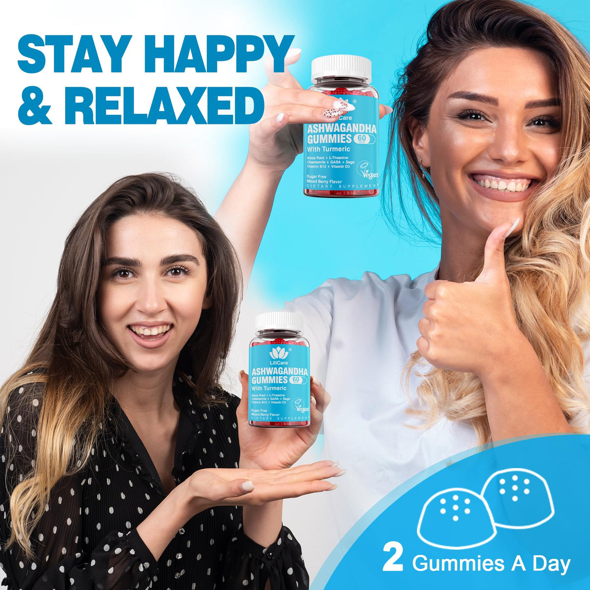 EnvyDeal Ashwagandha Gummies, 2000mg Organic Ashwa Root Extract Supplement for Women & Men - 60 Count - Ashwagandha Blend Gummies Combination Supplements