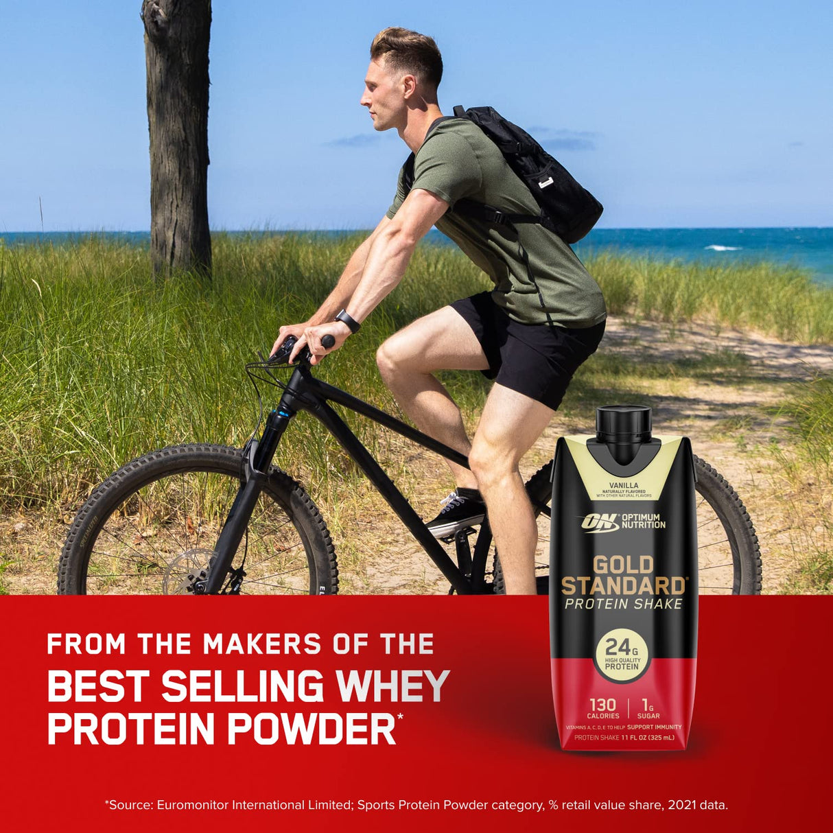 Optimum Nutrition Gold Standard Protein Shake, 24g Protein, Ready to Drink Protein Shake, Gluten Free, Vitamin C for Immune Support, Vanilla, 11 Fl Oz, 12 Count (Pack of 1) (Packaging May Vary)