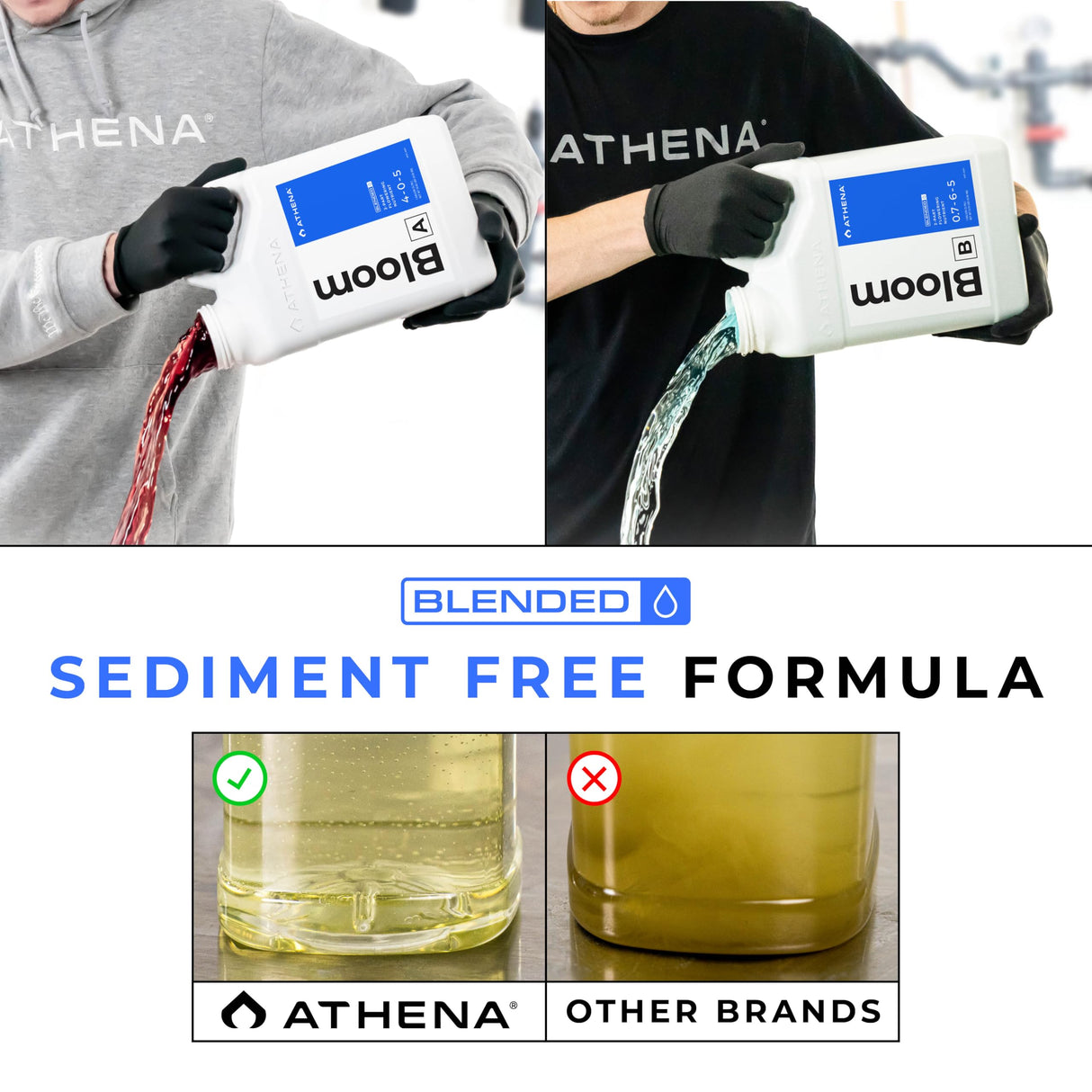 Athena Blended Bloom A&B 2-Part Fertilizer 1 Gallon NPK A 4-0-5 | B 0.7-6-5