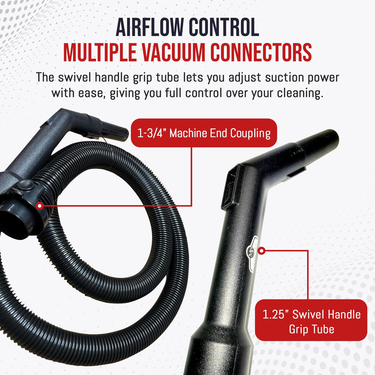 Maresh Products Vacuum Hose Replacement for Eureka & Sanitaire Mighty Mite, SmartVac & Professional Series – Fits Models 3670, 3686, SC3683 & More – Replaces OEM 60289-7 – Crush-Resistant (7 Foot)