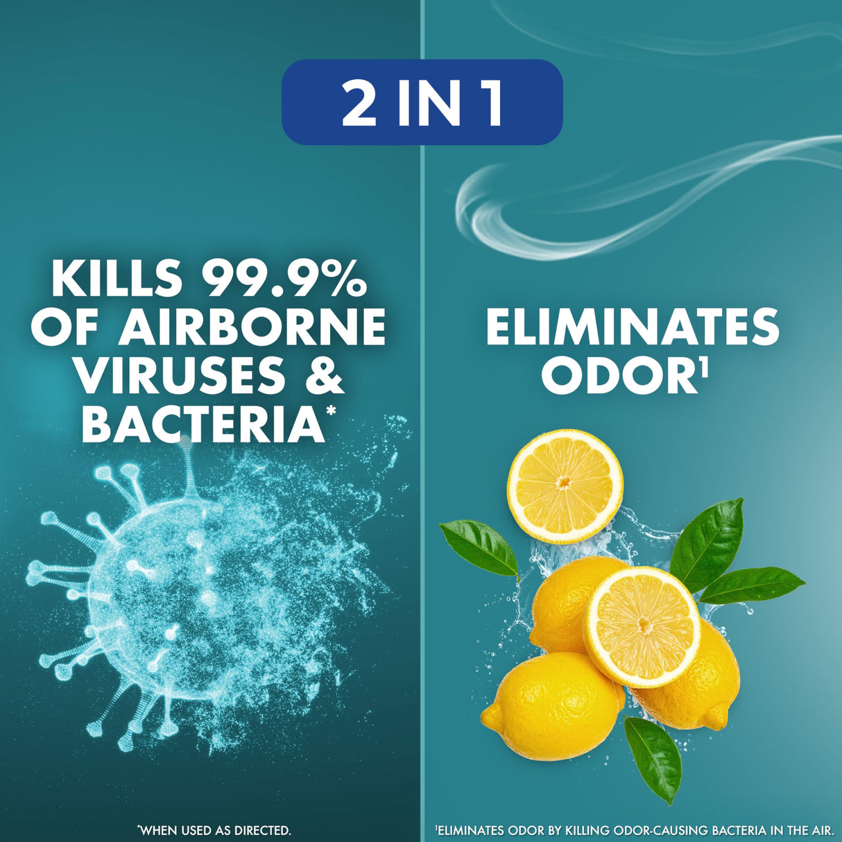 Lysol Air Sanitizer Spray with Odor Eliminator for Home & Office, Sanitizing Spray, Air Freshener Alternative, Simple Fresh Scent, 10 oz (Pack of 3)