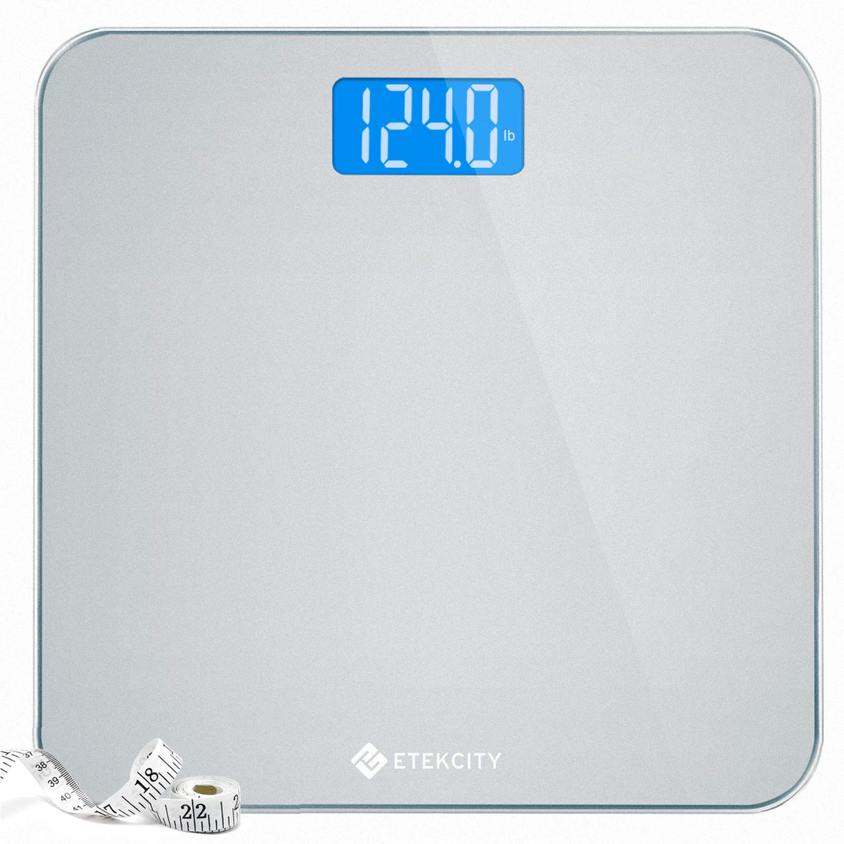 Etekcity Scale for Body Weight, Digital Bathroom Weighing Machine for People, Large and Easy-to-Read Backlight Display, Accurate with High Precision Measurements, Durable Tempered Glass, 400 lbs