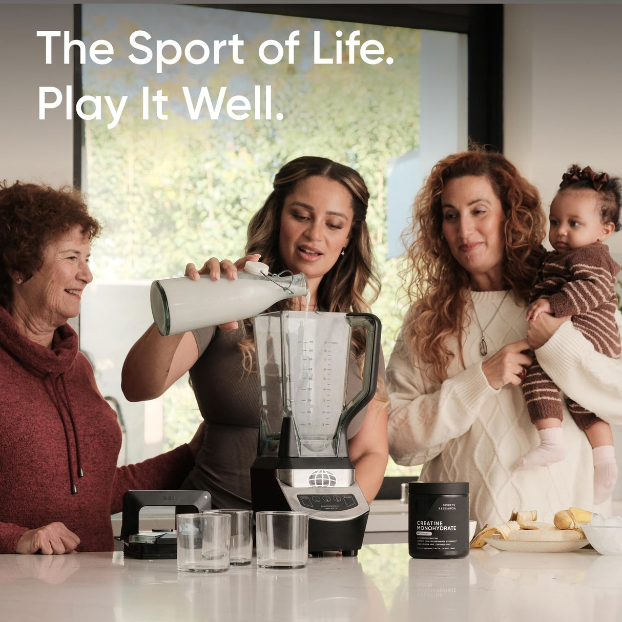 Sports Research Creatine Monohydrate - Gain Lean Muscle, Improve Performance and Strength and Support Workout Recovery - 5 g Micronized Creatine - 35.27 oz