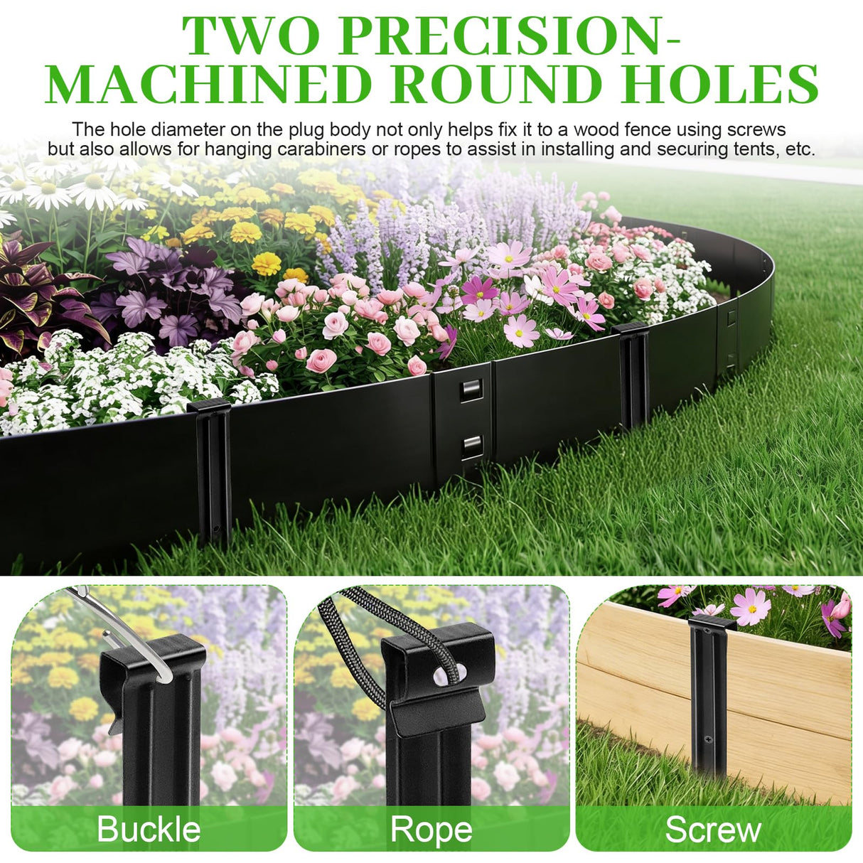 16 Pack Metal Landscape Edging Stakes,10 in Heavy Duty Garden Spikes