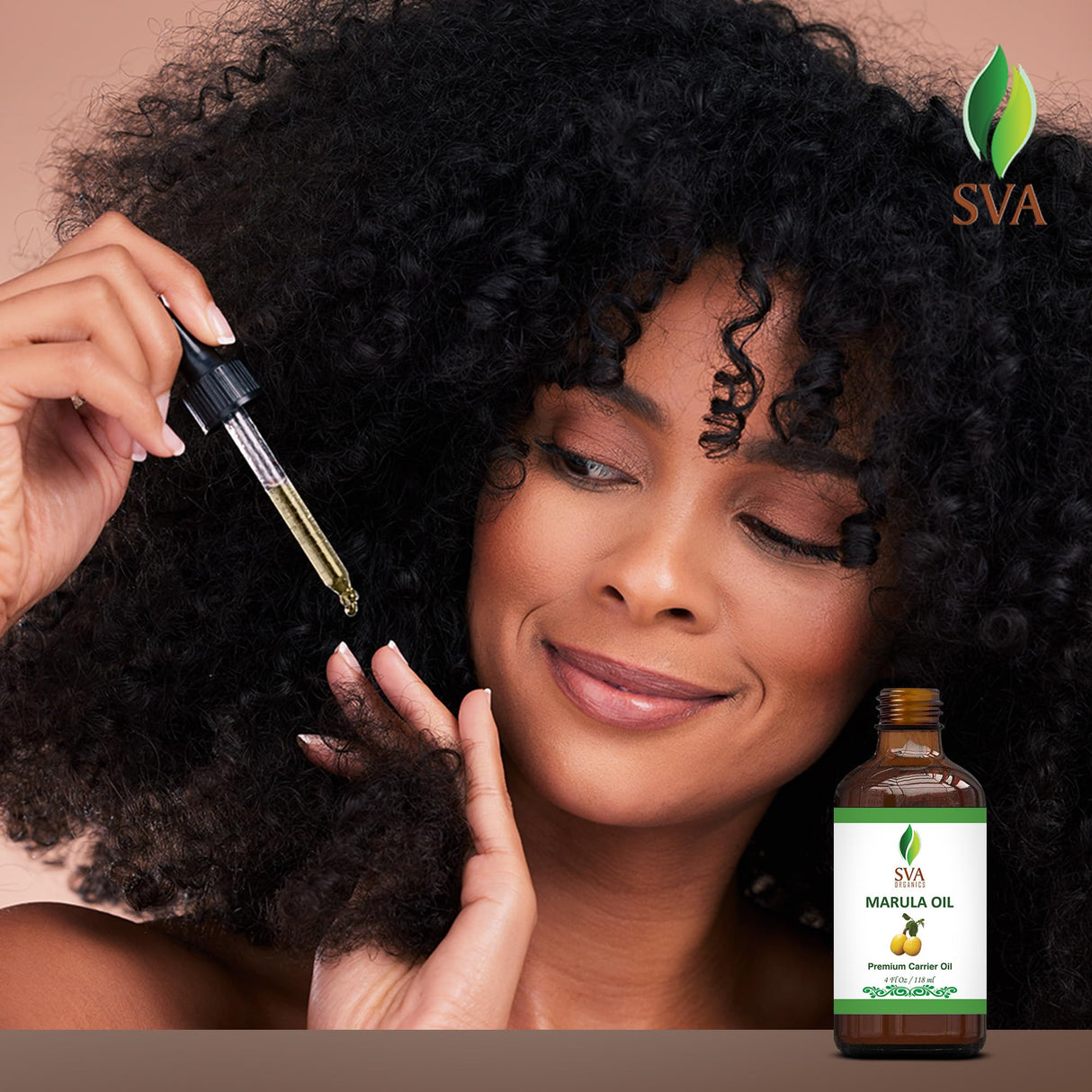 SVA Organic Marula Seed Oil - 4 Fl Oz - 100% Natural Cold Pressed Virgin Marula Oil Organic - for Face, Skin Care, Hair Care, Scalp Massage & Body Massage – Unrefined Carrier Oil with Dropper