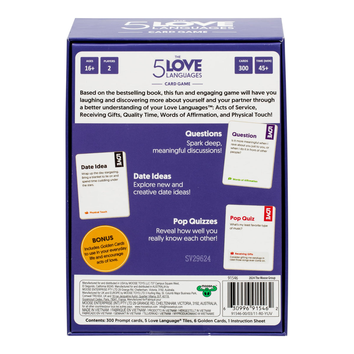 The 5 Love Languages® Card Game, Couples Games for Adults, 2 players, 16+
