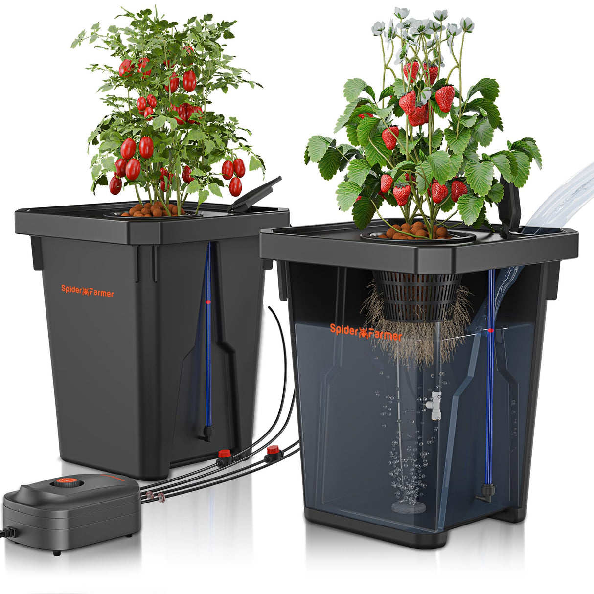 Spider Farmer DWC Hydroponics Growing System Kit 2 Buckets for Indoor Plant