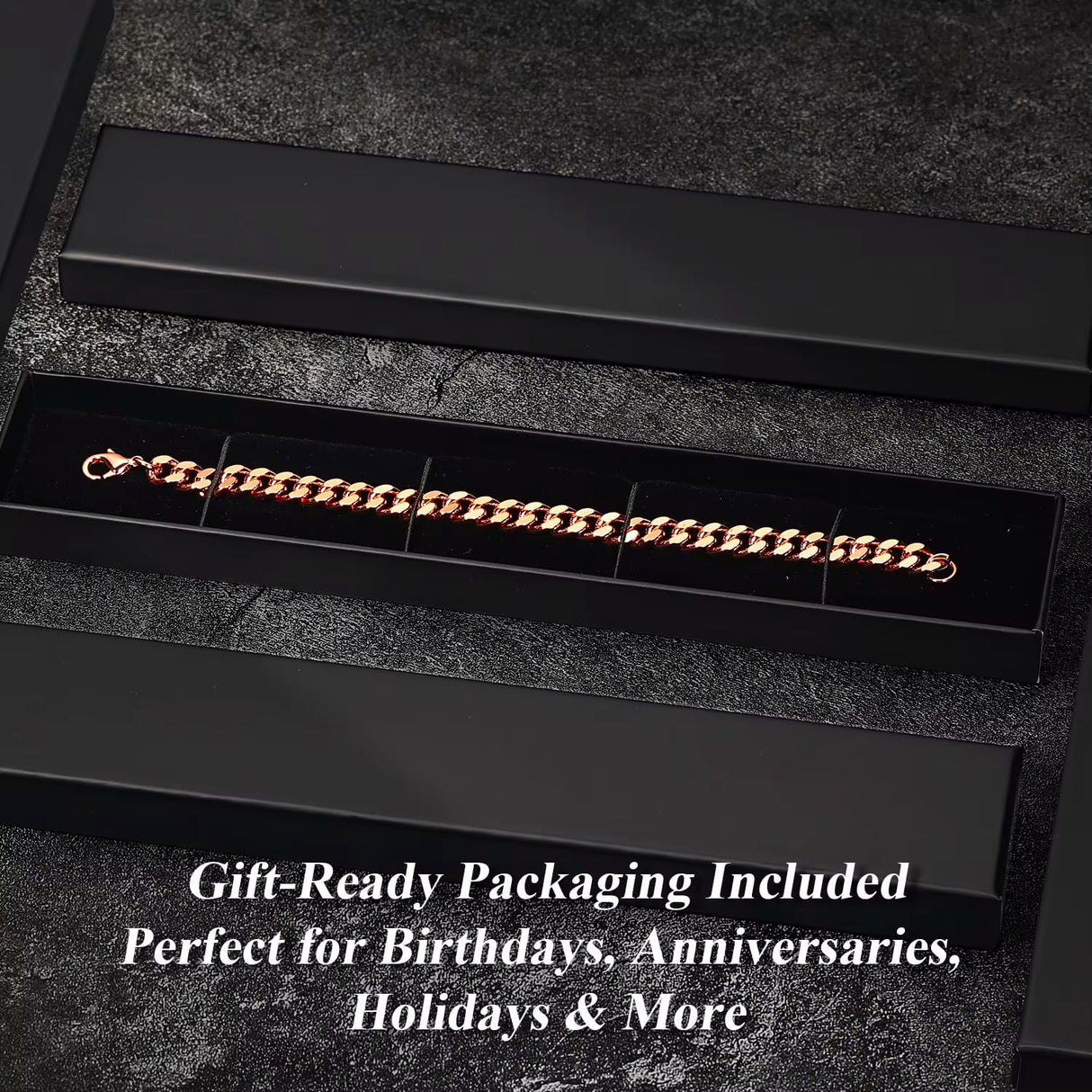 Heavenly Metals Copper Bracelet for Men & Women β 99.9% Pure Copper Cuban Link Chain β 5mm, 7mm, 9mm, 12mm Width β 6.5" to 9" Length β Gift Box Included β USA Brand