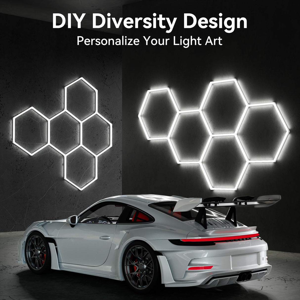 MODERN Hexagon Garage Lights,25 Pack 216W 25920LM High Brightness Hexagon Garage LED Lights for Garage, Shopping Mall, Workshop and Car Detailing Shop etc. … … …