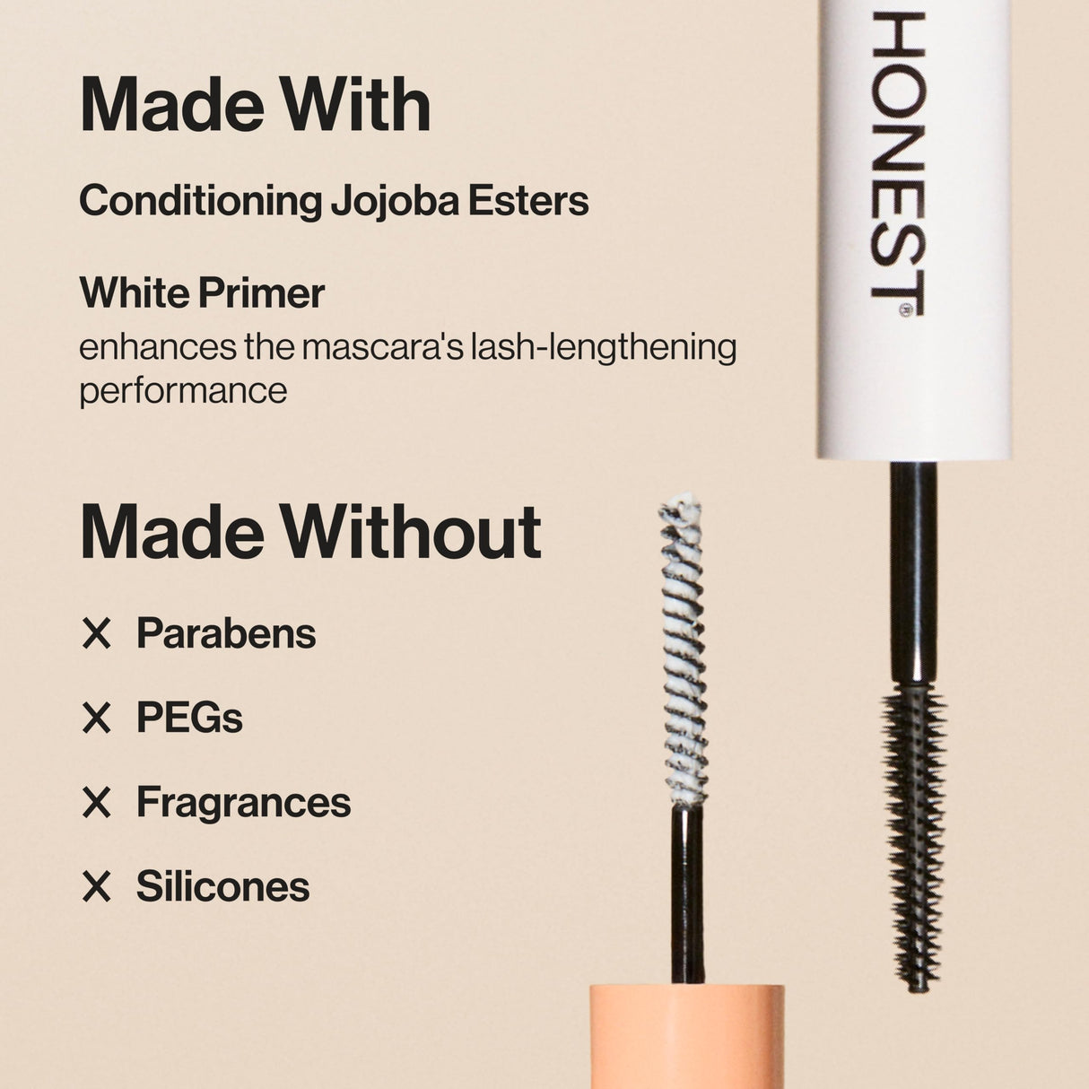 Honest Beauty 2-in-1 Extreme Length Mascara + Lash Primer 3-Pack | EWG Verified + Cruelty Free | 0.27 fl oz each (pack of 3)