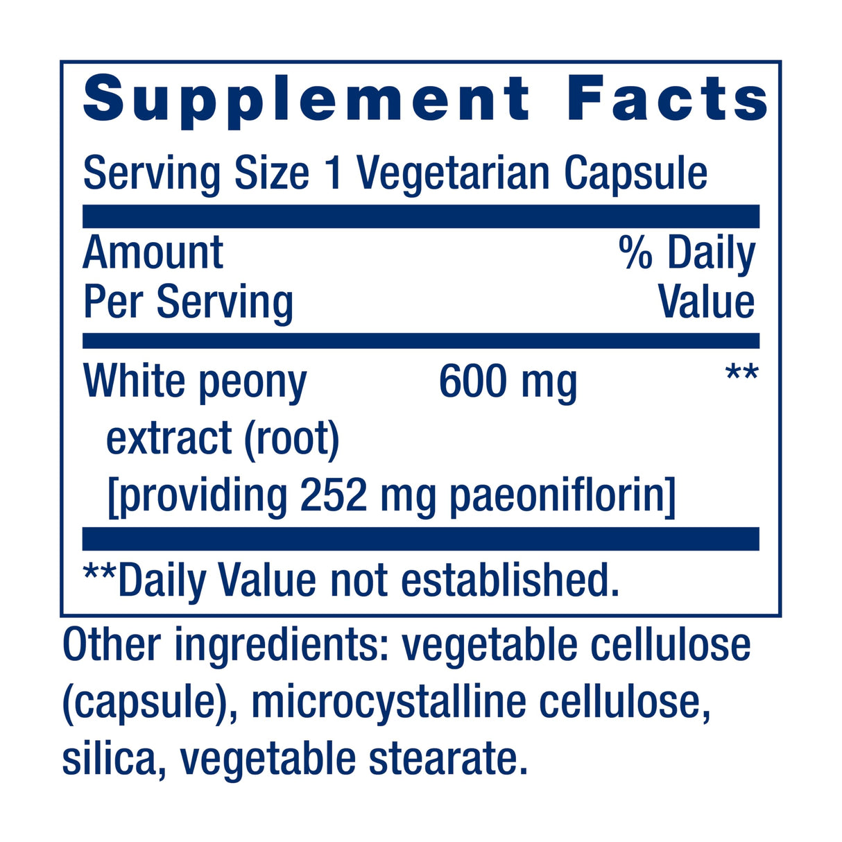Life Extension Peony Immune, White Peony Root, Immune Health Support, Immune System, Gluten-Free, Non-GMO, Vegetarian, 60 Capsules