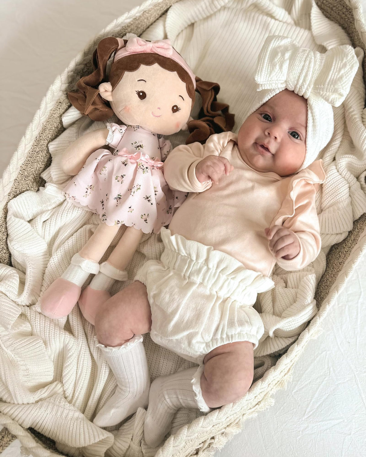 LeyaDoll Personalized Soft Baby Doll Toys for Girls (16''), My First Christmas Dolls, Leya Doll Baby Rag Doll Plush Toys for Toddler Kids Infants -Christmas Special - Princess Breeze