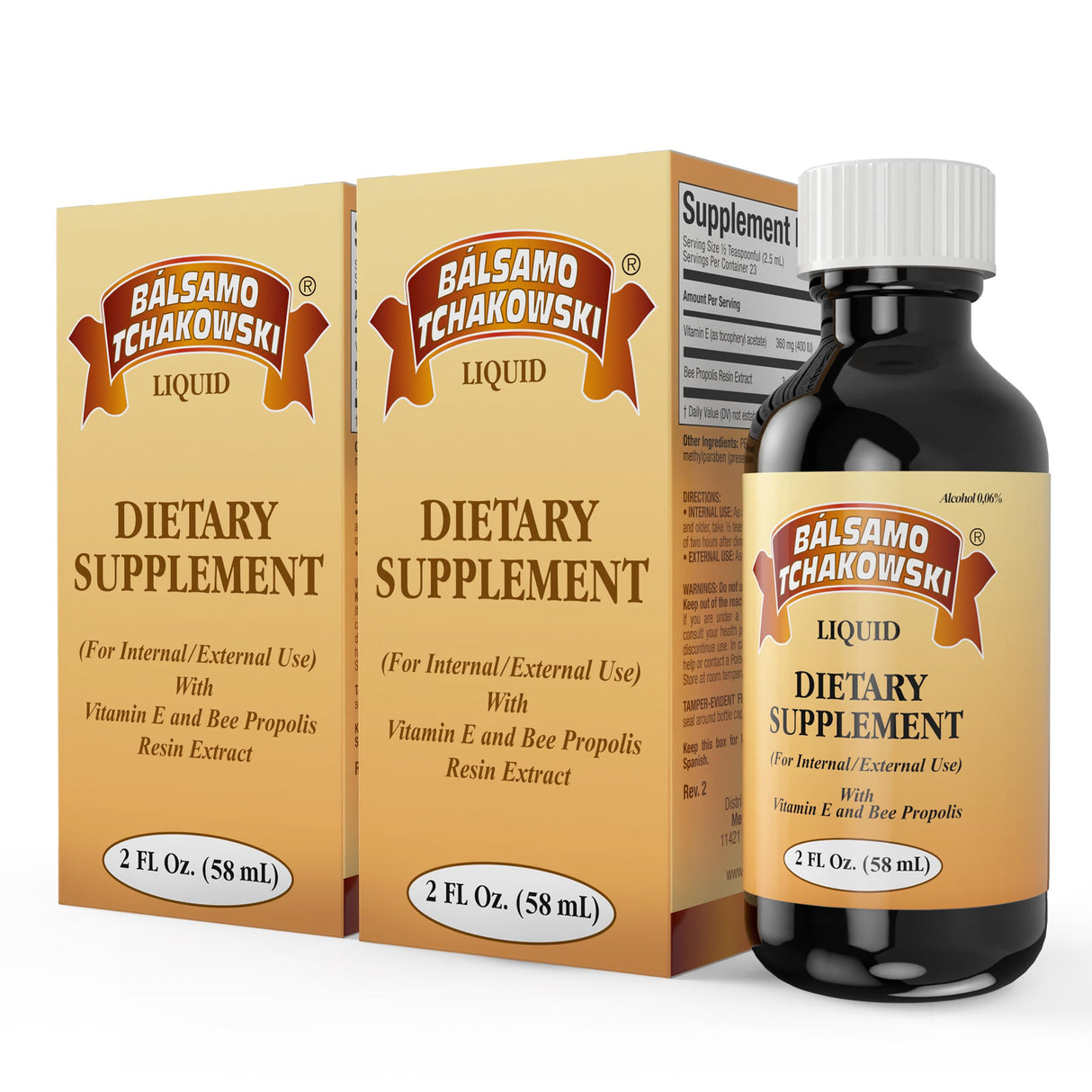 Balsamo Tchakowski Immune Support Supplement - Rich in Antimicrobial Properties, Boosts Immune System, Enhances Oral Health, Promotes Skin Health, Rich in Antioxidants - Size 2 Fl Oz, 2-Pack