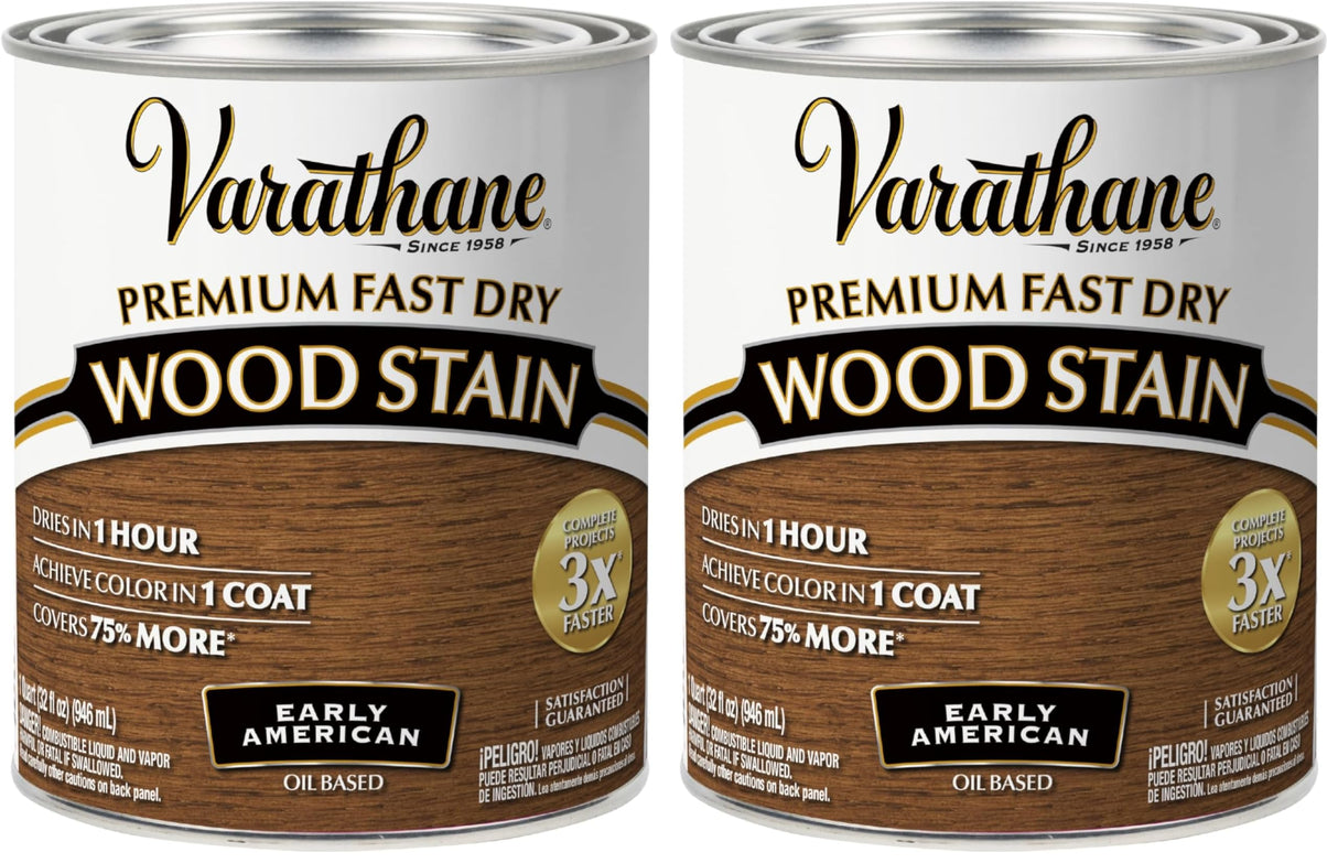 Varathane 262005 Varathane-262005 Premium Fast Dry Wood Stain, Quart, Early American (Pack of 2)