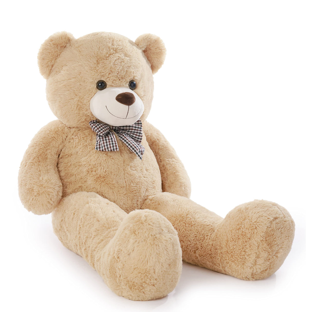 Poutmac 47 inch Giant Teddy Bear Stuffed Animal Brown Big Plush Teddy Bear Valentine's Gift for Girlfriend Soft Stuffed Bear Animals for Christmas,Birthday,Mother's Day