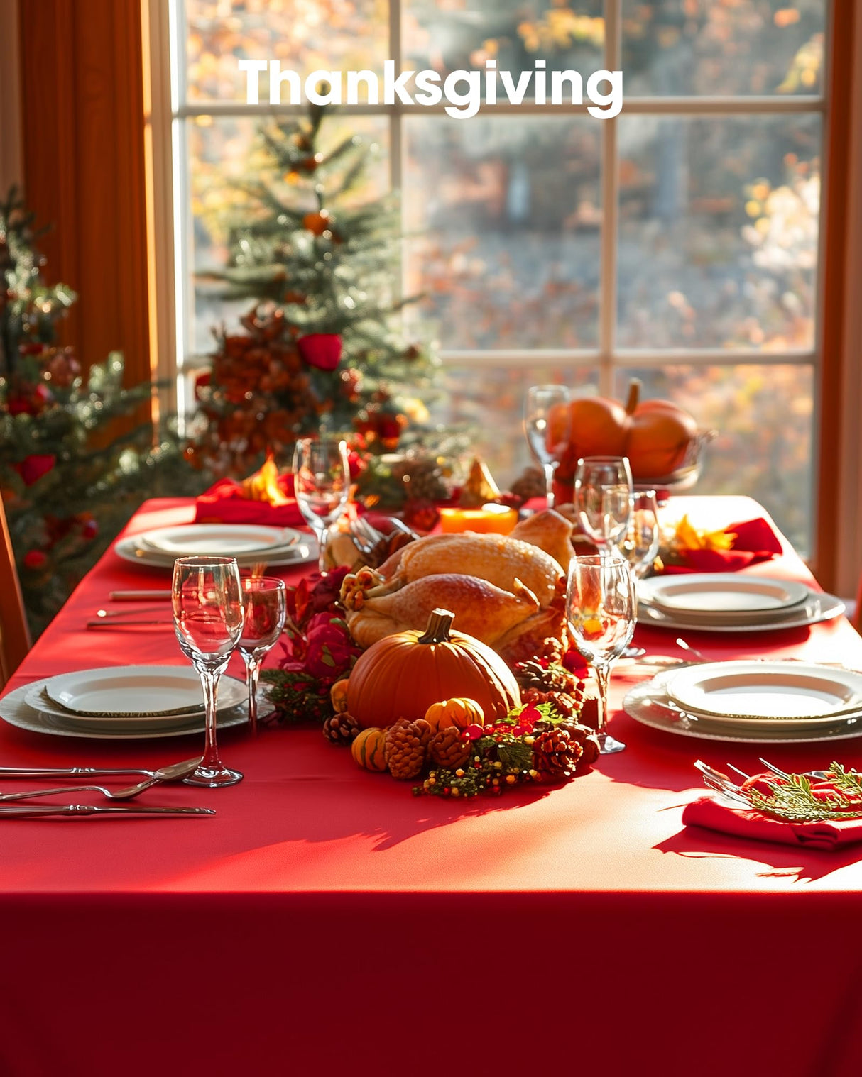 Pureegg Plastic Table Cloth Disposable 10 Pack, 54 x 108 Inch Table Cloths, Valentines Day, Thanksgiving, Christmas Decorations, Fall Tablecloths, Rectangle, Plastic Cover, Leakproof & Sturdy, Red