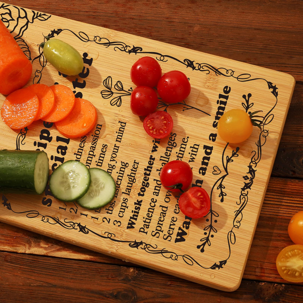 Sister Birthday Gifts Cutting Board Set, "Recipe for a Special Sister" Sister Christmas Gifts from Sister Engraved Utensil Sister Gifts for Women, Friendship Gifts for Bestie Best Friend Soul Sister