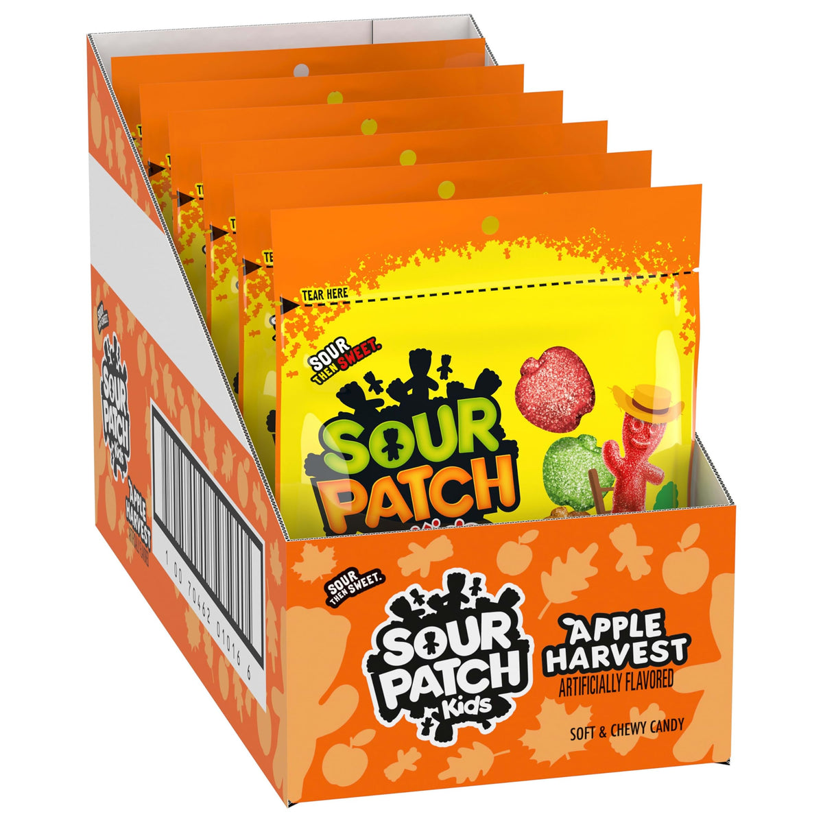SOUR PATCH KIDS Apple Harvest Soft & Chewy Gummy Candy, 6 Bags