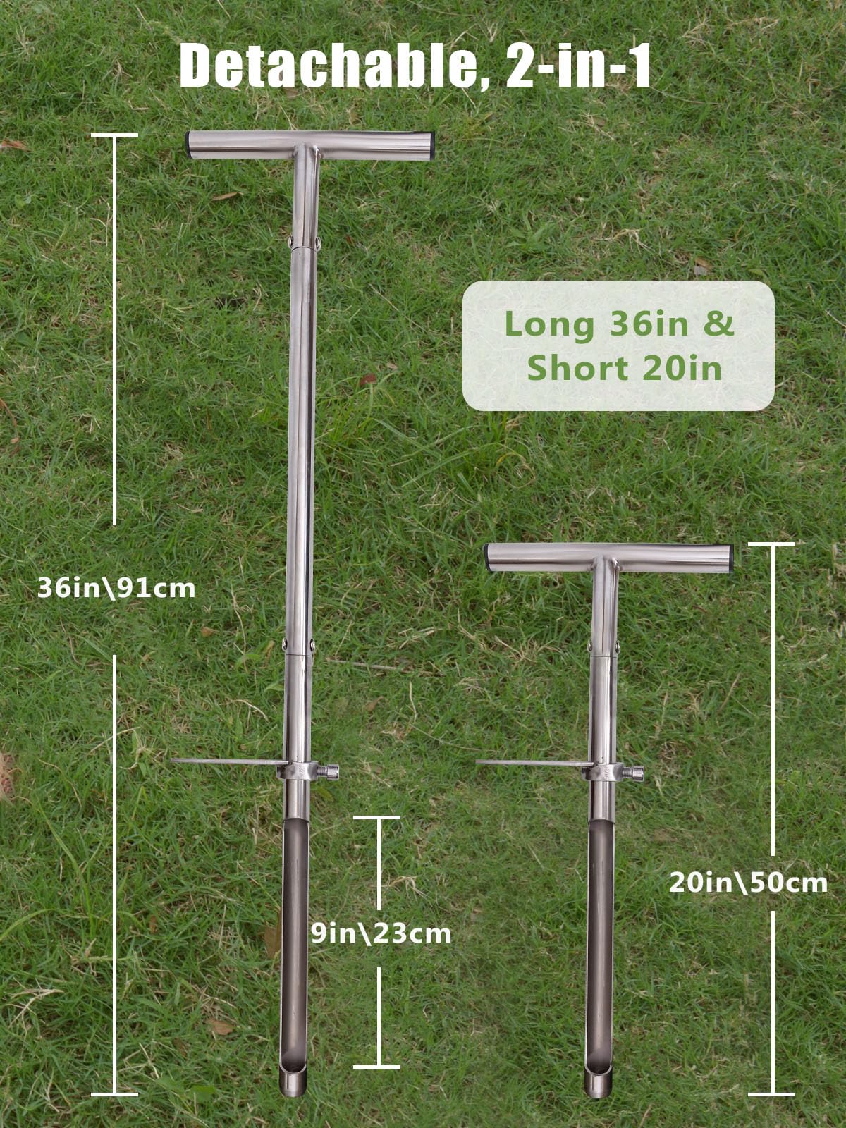 Soil Probe 36 Inches, Soil Sample Probe Stainless Steel, Soil Sampler Probes Rod for Soil Sampling, Soil Test Kit for Gardening