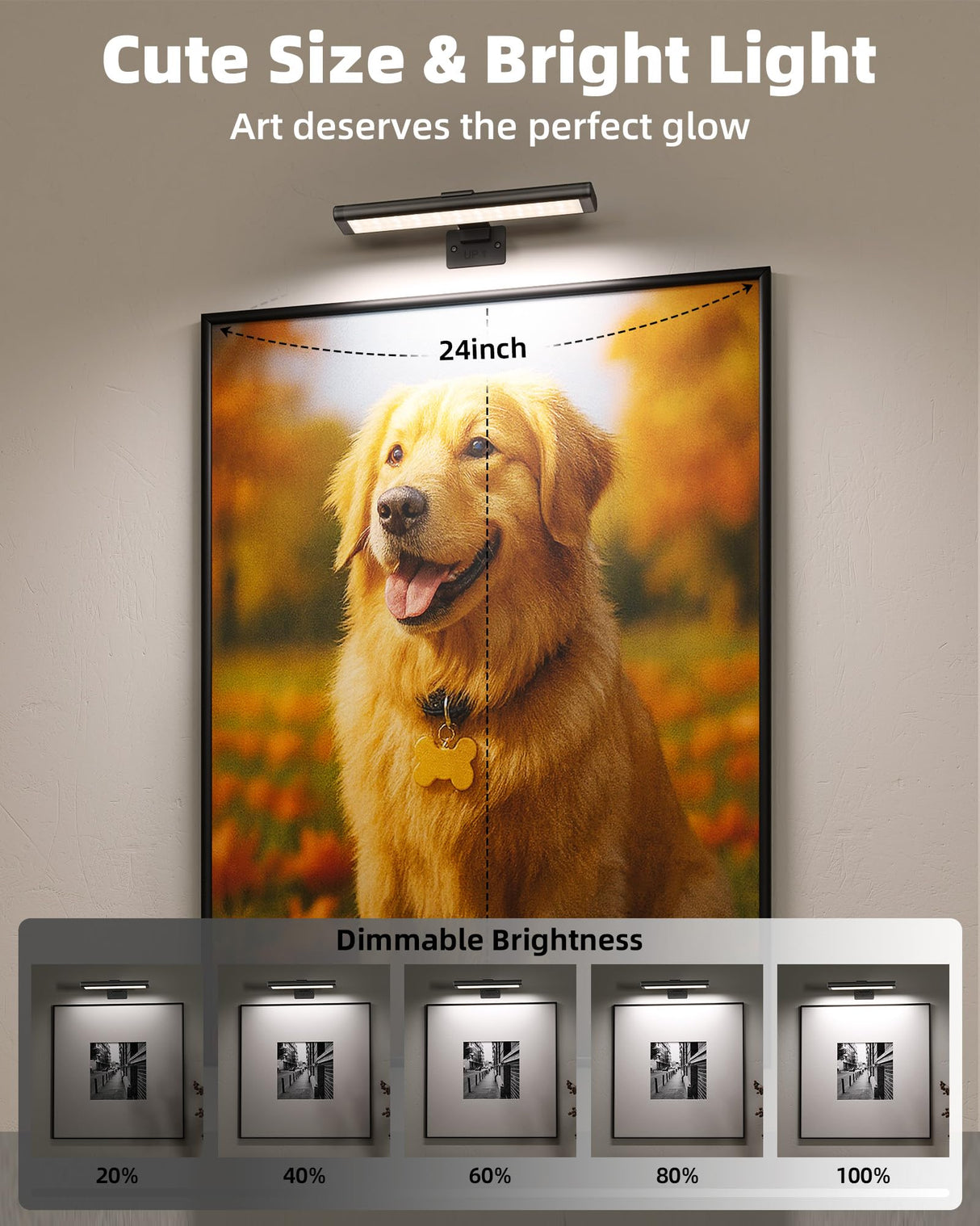 EZVALO Picture Light for Wall, Rechargeable 2400mAh Battery Lights Wireless with IR Remote, 3 Color & Dimmable Magnetic 7.8'' LED Lights Display for Painting, Living Room, Gallery, Bedroom(Black-3P)