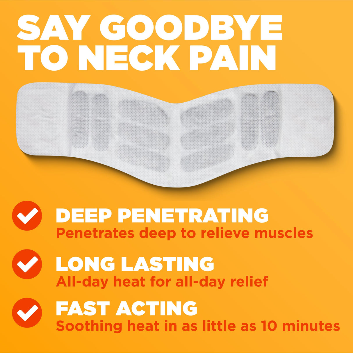 ThermaCare Heat Wraps for Neck & Shoulder Pain Relief – Portable Adhesive Heating Pads with 16-Hour Therapeutic Heat – Drug-Free Muscle & Joint Soothing Patches – HSA/FSA Eligible, (Large, 11 Count)