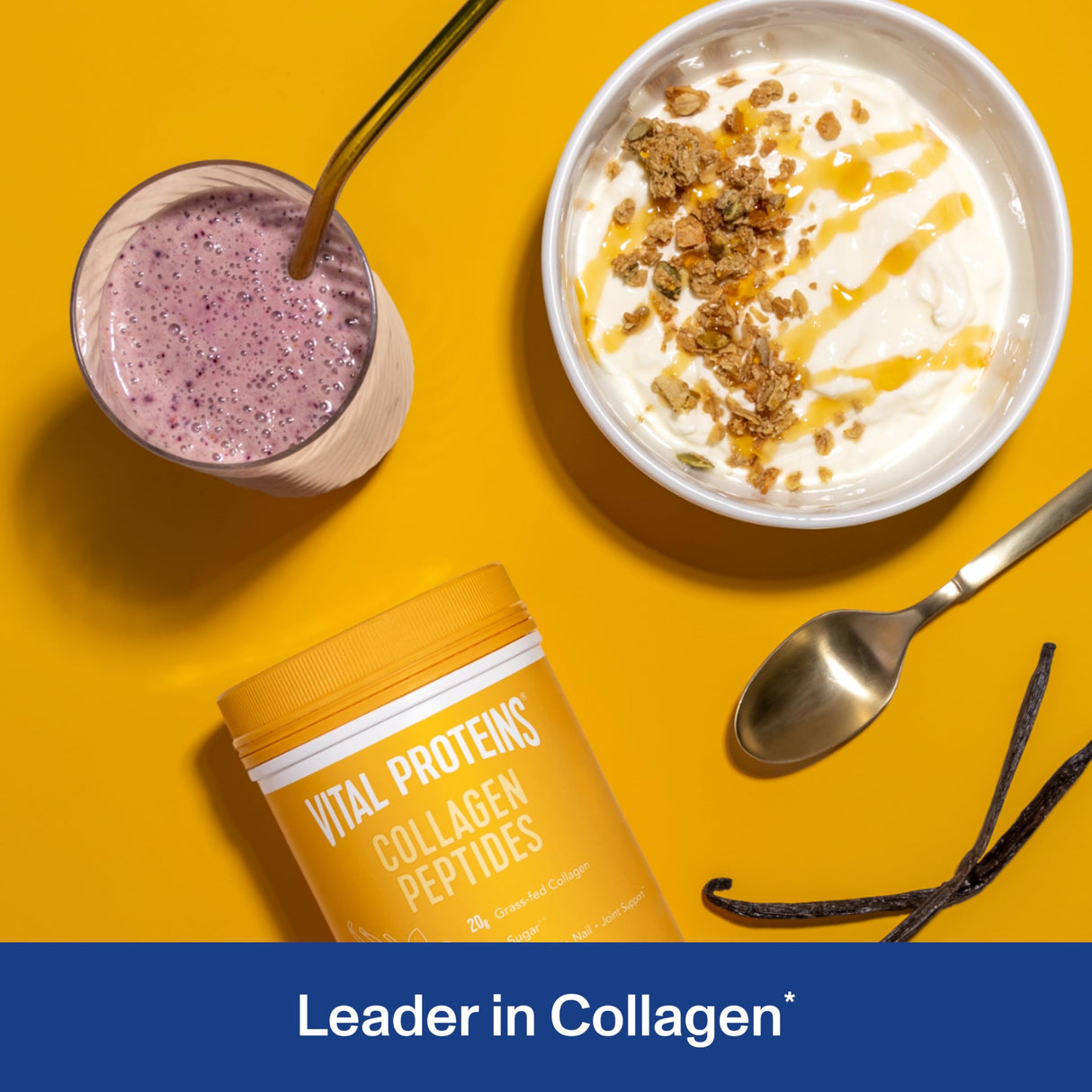 Vital Proteins Collagen Peptides Powder - Grass Fed Collagen Peptides for Hair, Nail, Skin, Bone & Joint Health, Vanilla, 23.2 Ounces