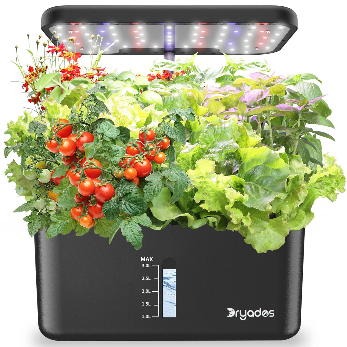 Dryades Indoor Garden 10 Pods Hydroponics Growing System w/LED Grow Light