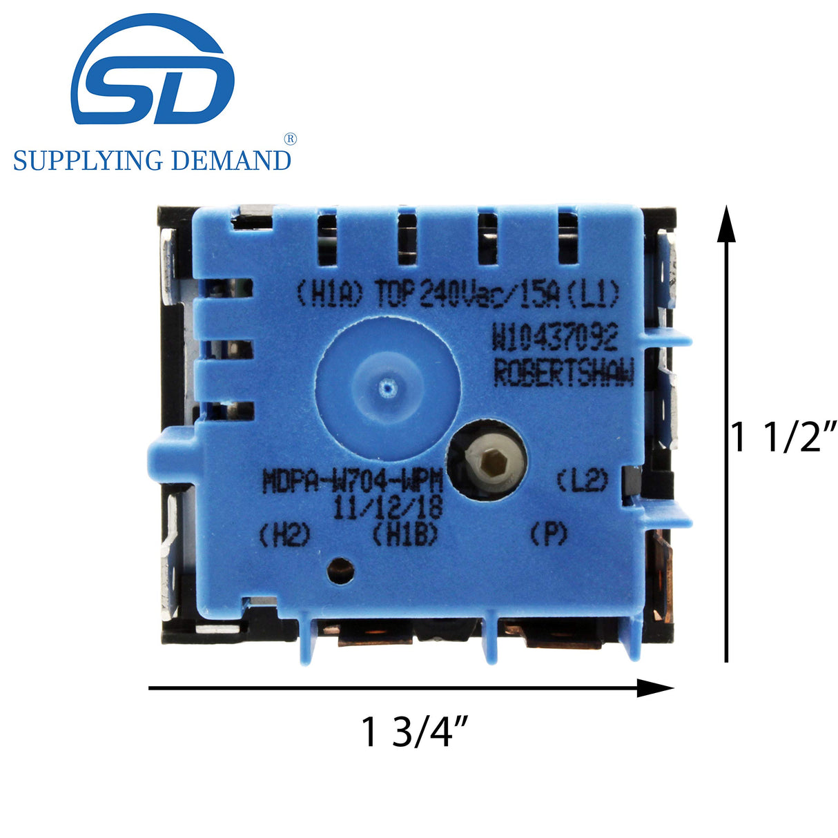Supplying Demand W10857622 W10437092 Electric Range Cooktop Infinite Control Switch Replacement Model Specific Not Universal