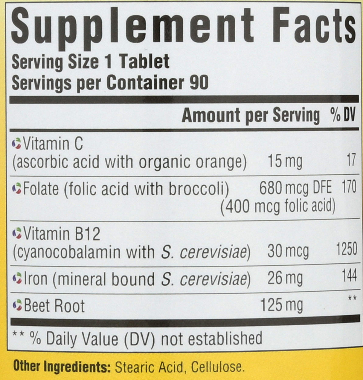 MegaFood Blood Builder Iron Supplement Clinically Shown to Increase Iron Levels Without Side Effects, Vegan Supplement For Women with Vitamin C, Vitamin B12 & Folic Acid, 90 Tablets