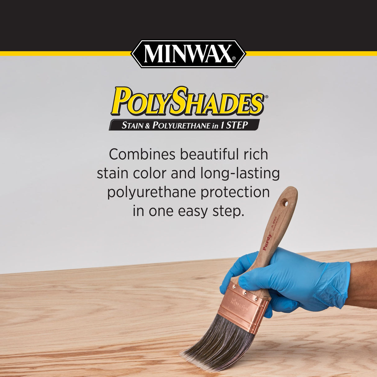 Minwax PolyShades Wood Stain + Polyurethane Finish – ½ Pint, Tudor, Satin