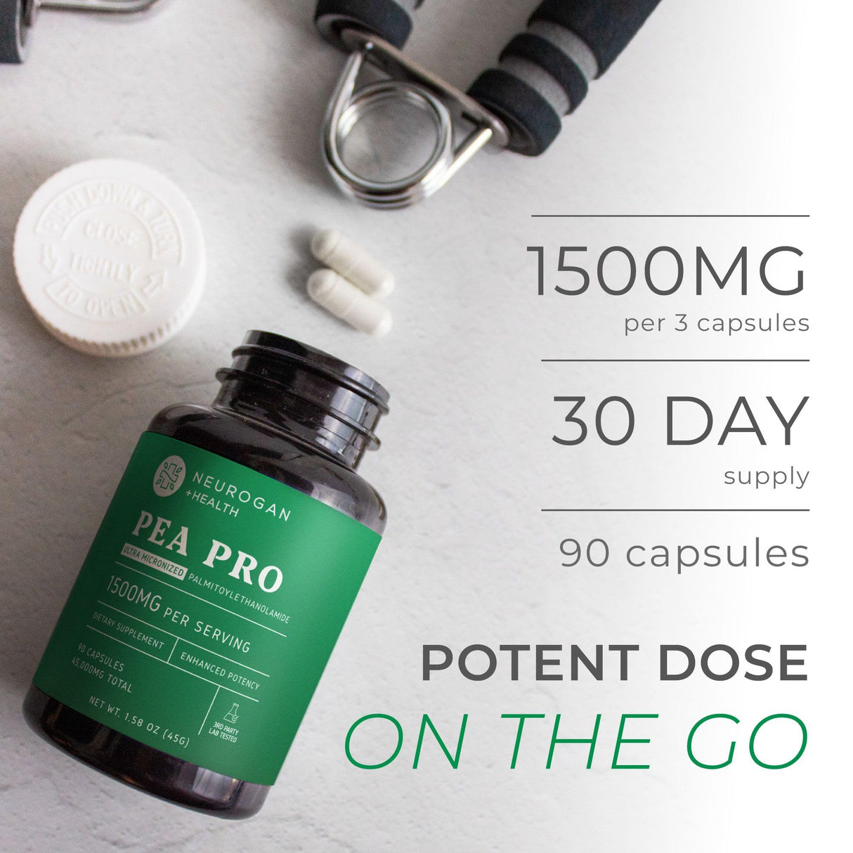 Ultra Micronized Palmitoylethanolamide (Pea) Supplement - 1500 MG Per Serving - Highly Purified & Bioavailable - 90 Capsules - Natural Support for Men and Women