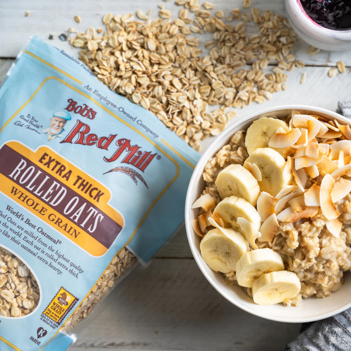Bob's Red Mill Organic Thick Rolled Oats, 32oz (4 Pack)
