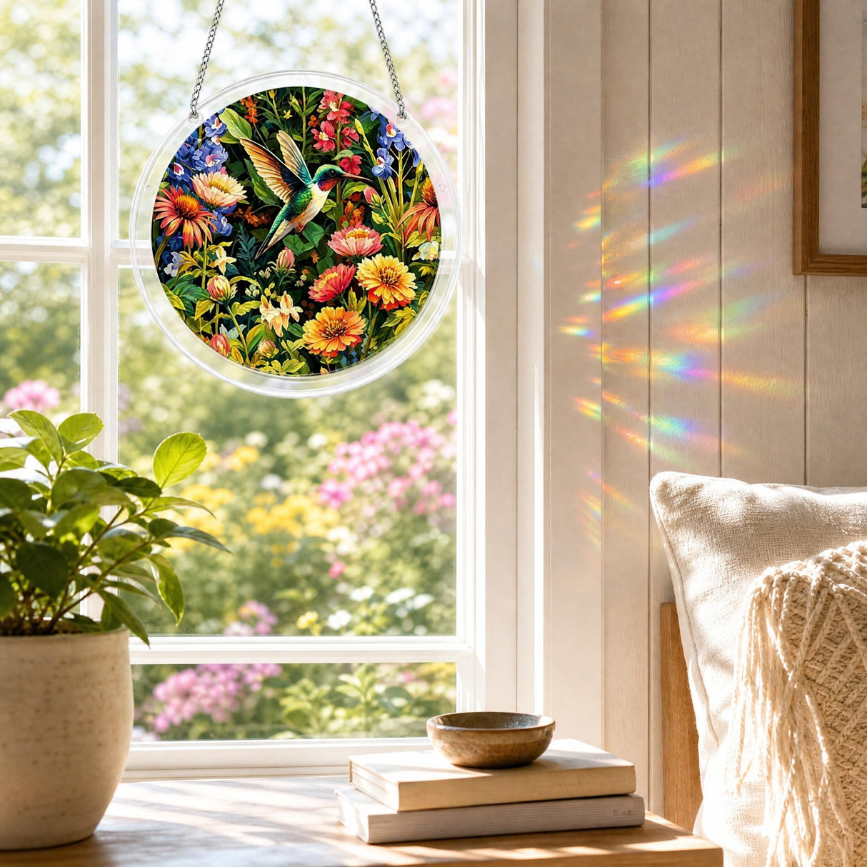 Acrylic Puzzle Suncatcher 7.8 in,Acrylic Jigsaw Puzzle Suncatcher DIY Sun Catcher Puzzles Kit,Home Garden Decor Window Hanging Ornament Art,Home Decor Gift for Women,Mom,Wife,Friends,Ocean