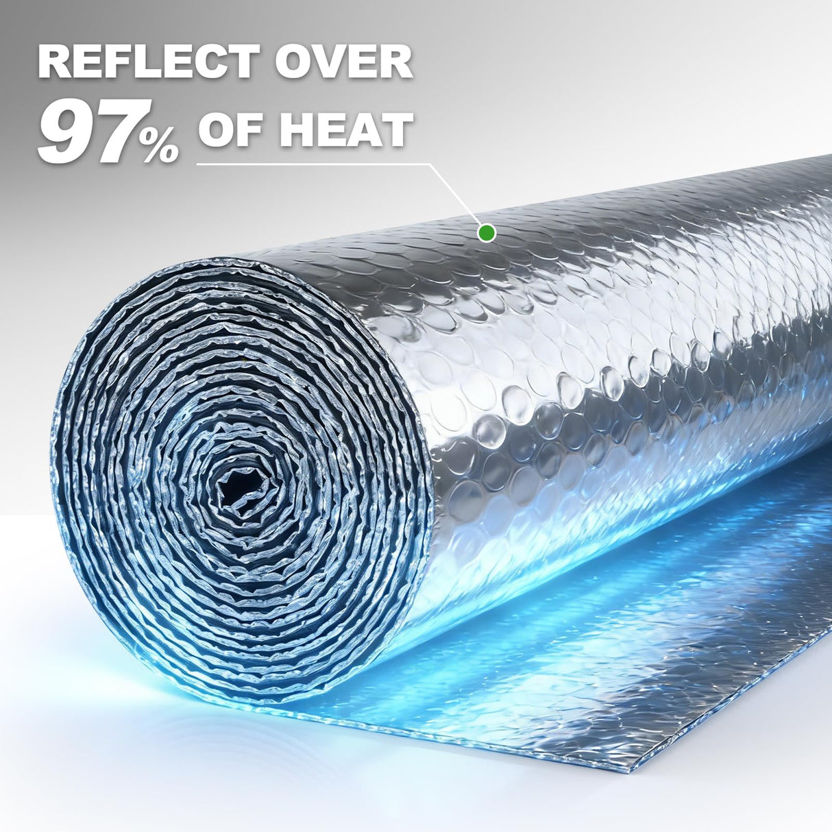 AGHITG Reflective Insulation Foam,48" x 10 Ft Window Insulation for Summer Heat,Aluminum Foil Bubble Insulation Roll for Keep Heat,Window Insulation Kit for RV, Thermal Insulation Cover for Window.