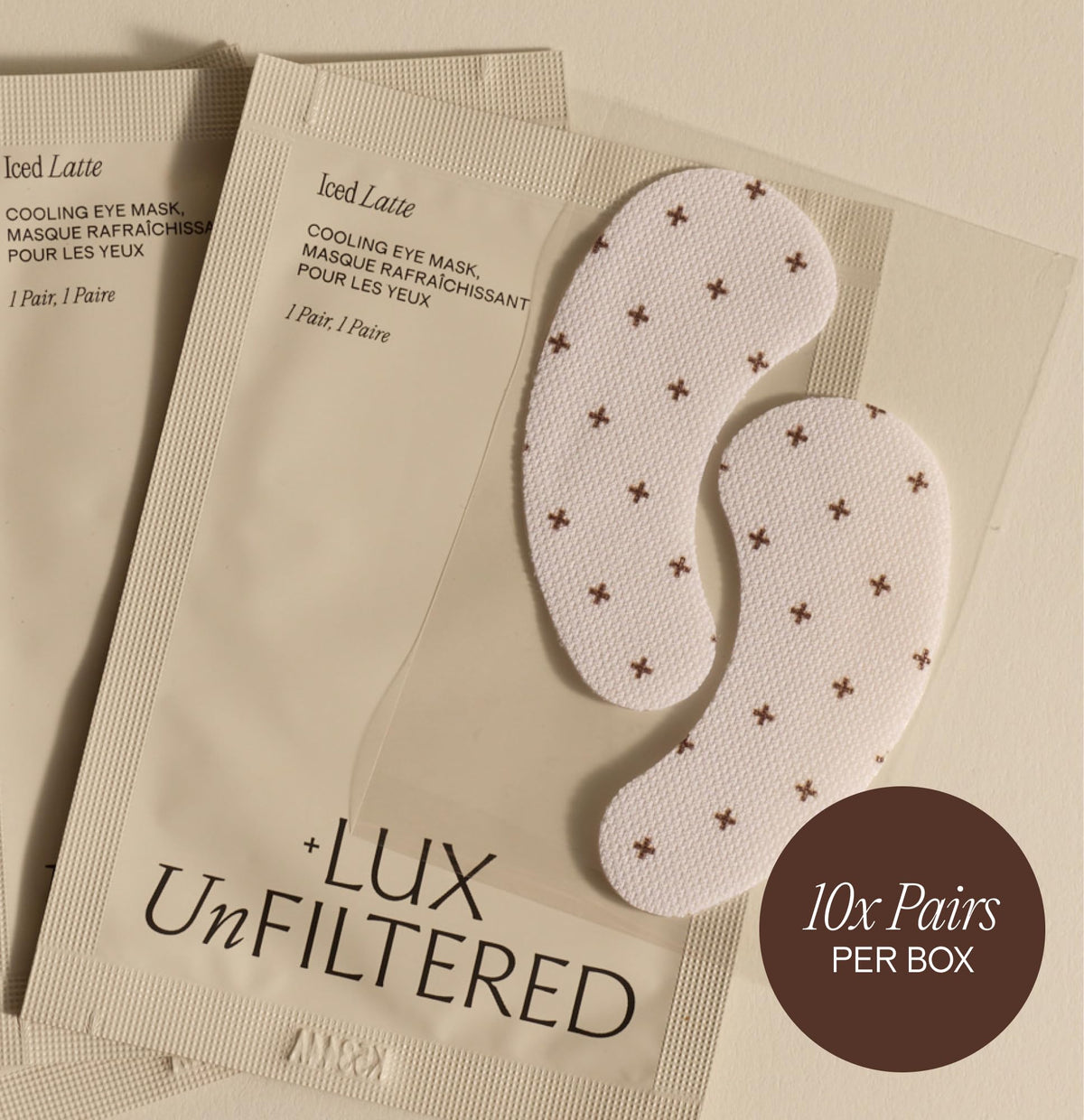 + Lux Unfiltered - Iced Latte Cooling Under Eye Patches - Eye Masks