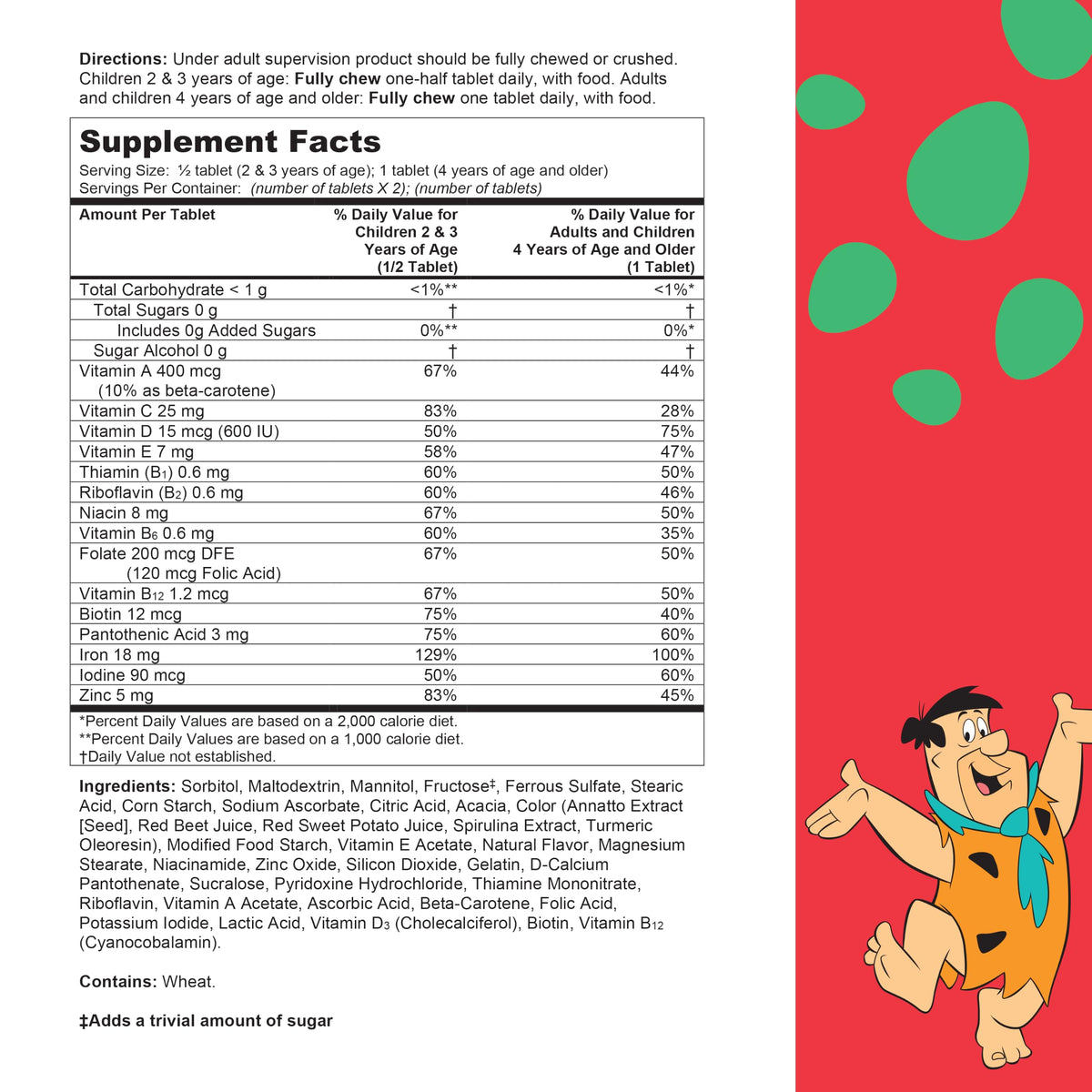 Flintstones Vitamins Chewable Kids Multivitamin with + Extra Iron for Toddler & Kid with Vitamin C, D, Vitamin B12, 160 Count (Packaging Will Vary)
