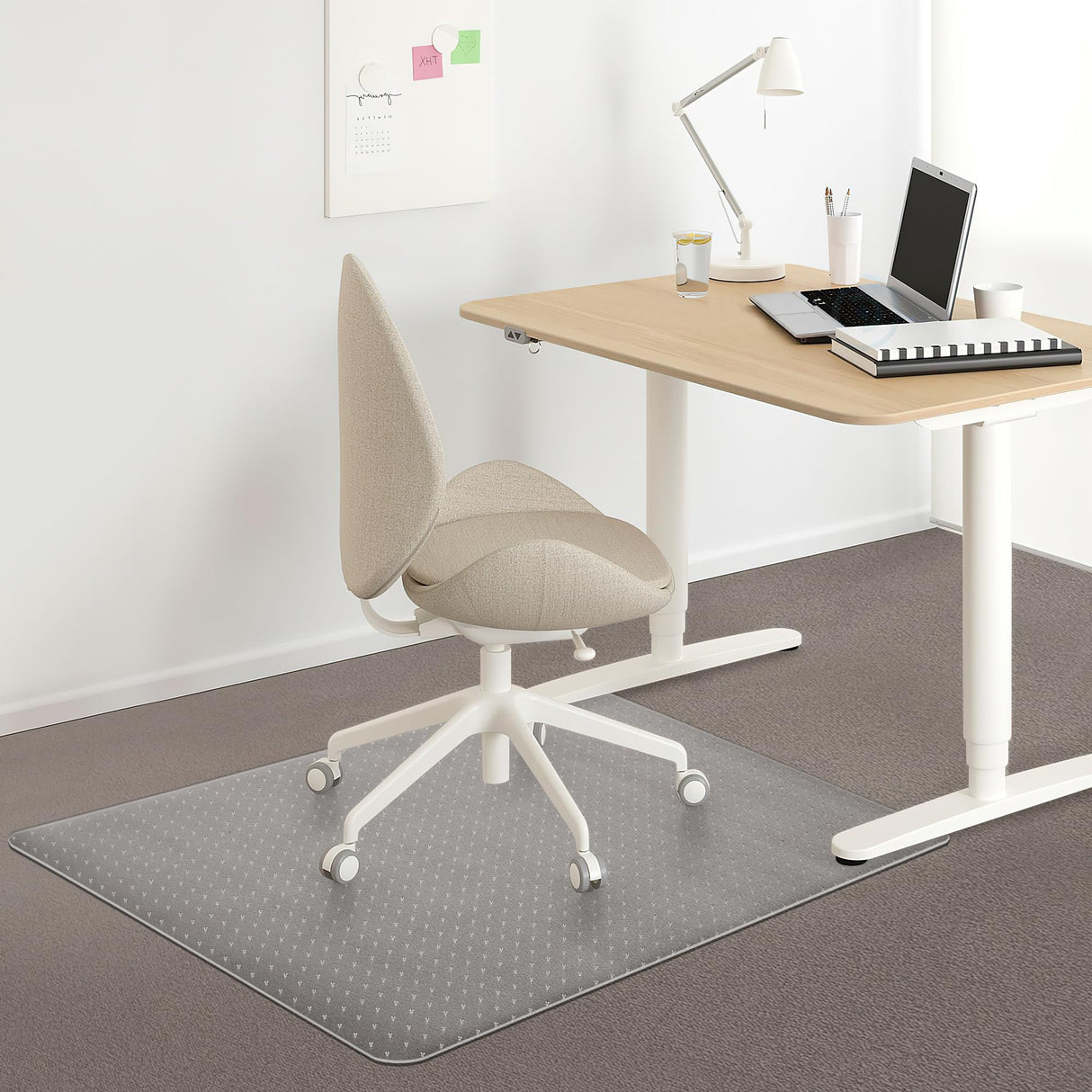 Office Chair Mat for Carpets, Clear Computer Desk Chair Mat for Low Pile and No Pile Carpeted Floors, Thick and Sturdy Floors Protector on Carpet for Home Office, Slip Resistant (36"x 48" Rectangle)