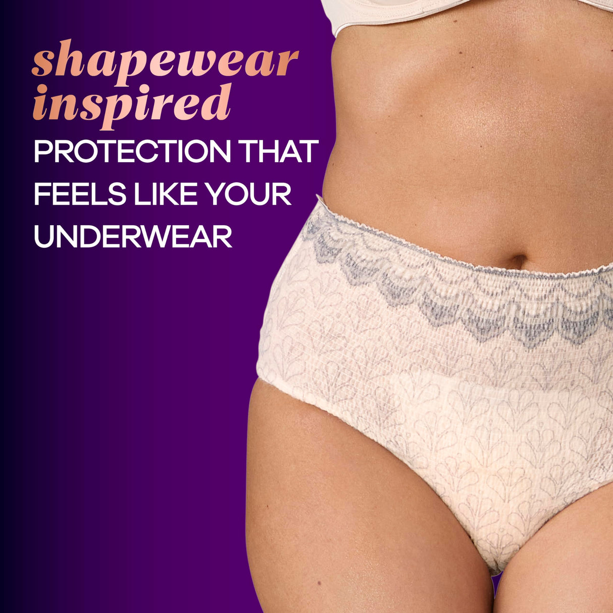 Always Discreet Boutique Incontinence and Postpartum Underwear for Women, Maximum Protection, Small/Medium, Rosy, 20 Count