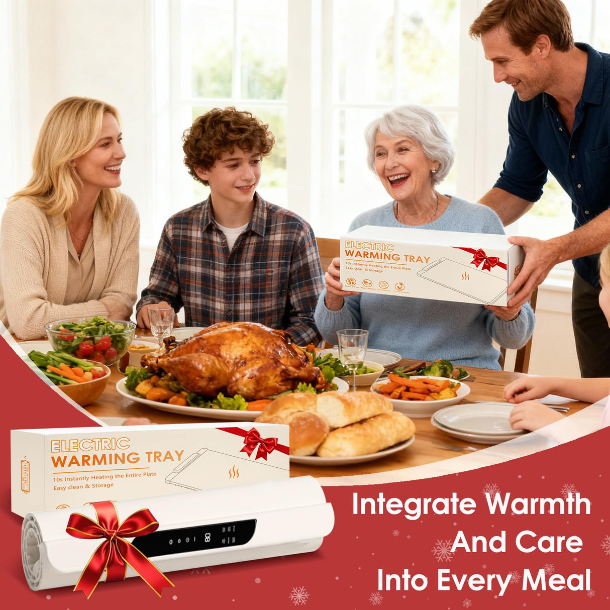 Warming Mat for Food with Heat Resistant Pad, 36"x16" Food Warmer Mat for Countertop Food Warmer Custom Temperature Settings 10H Timer Portable Heating Pad for Parties Buffets Holiday Home Use (Beige)