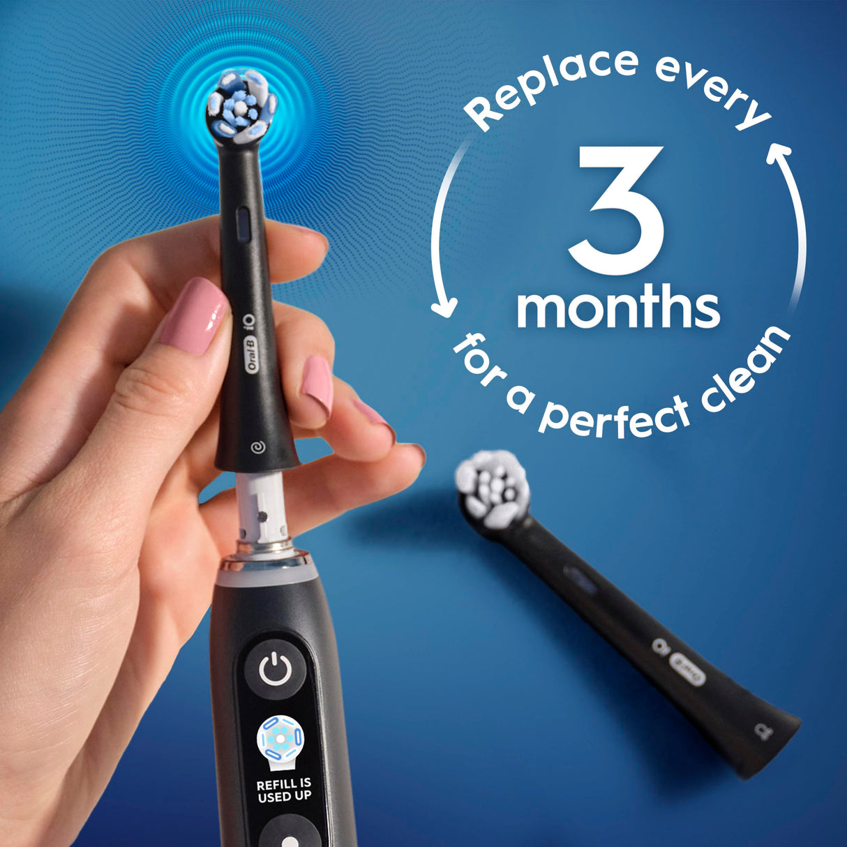 Oral-B iO Ultimate Clean Replacement Brush Heads, 5 Count, 4 Ultimate Clean + 1 Gum & Sensitive Black