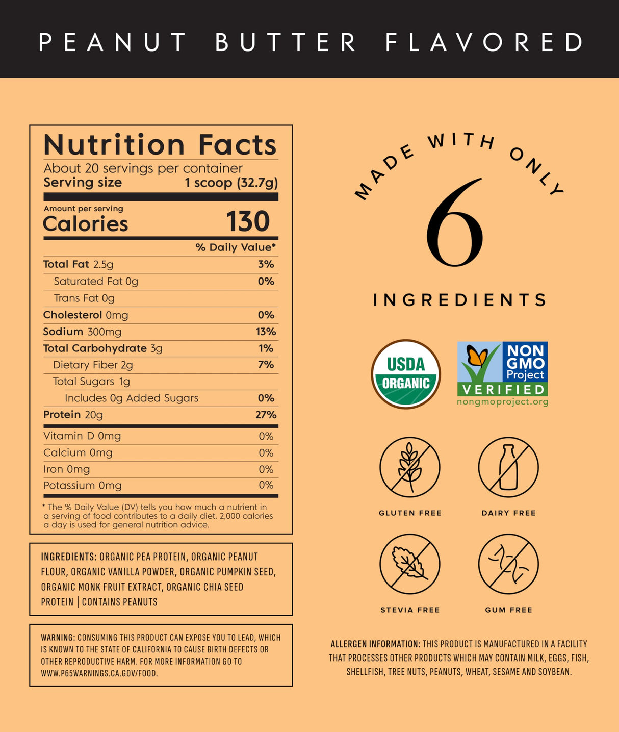 Truvani Vegan Pea Protein Powder | Peanut Butter | 20g Organic Plant Based Protein | 20 Servings | Keto | Gluten & Dairy Free | Low Carb | No Added Sugar