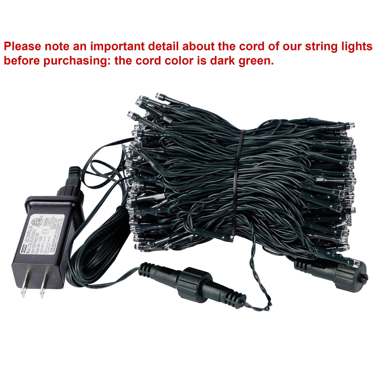 Home Lighting 66ft Christmas Decorative Mini Lights, 200 LED Green Wire Fairy Starry String Lights Plug in, 8 Lighting Modes, for Indoor Outdoor Xmas Tree Wedding Party Decoration (Warm White)